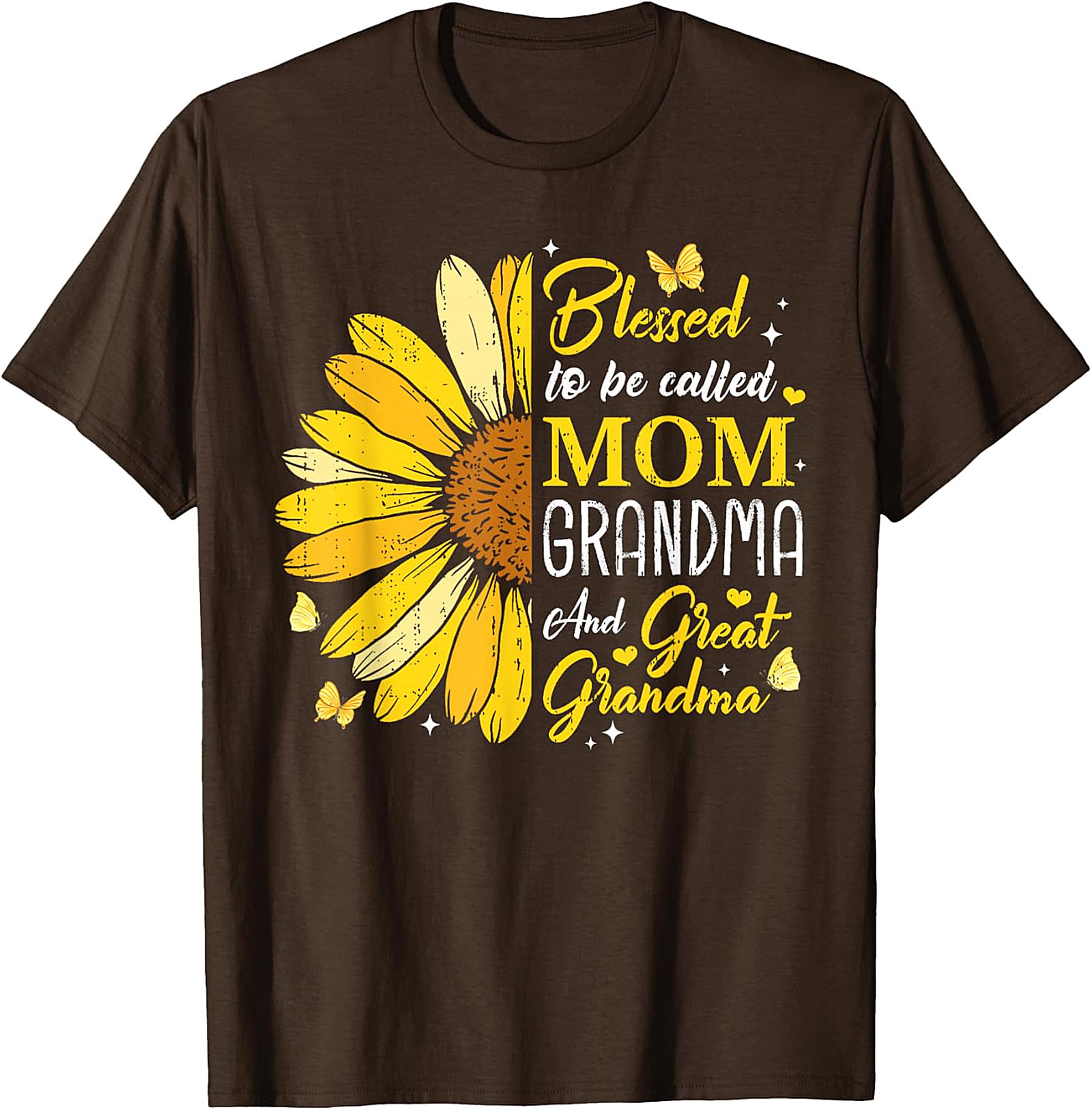 Blessed Mom Grandma Great Grandma Sunflower T-Shirt | Gift