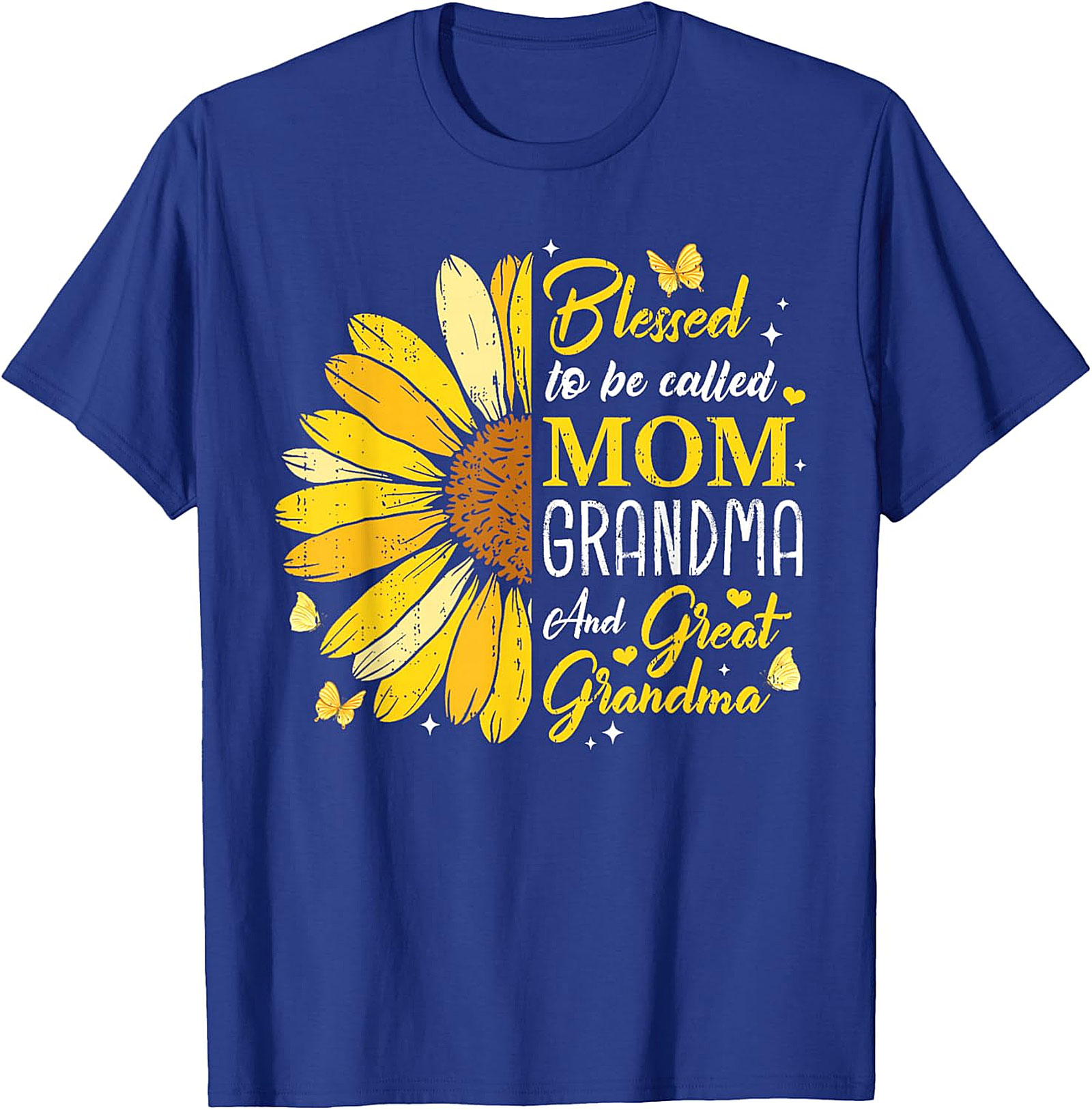 Blessed Mom Grandma Great Grandma Sunflower T-Shirt | Gift
