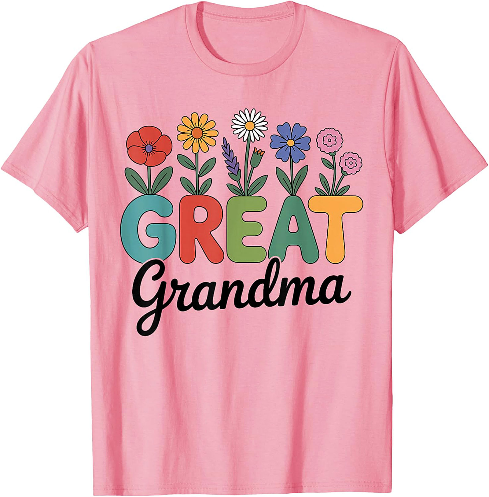 Great Grandma Floral T-shirt | Retro Flower Graphic Tee Gift