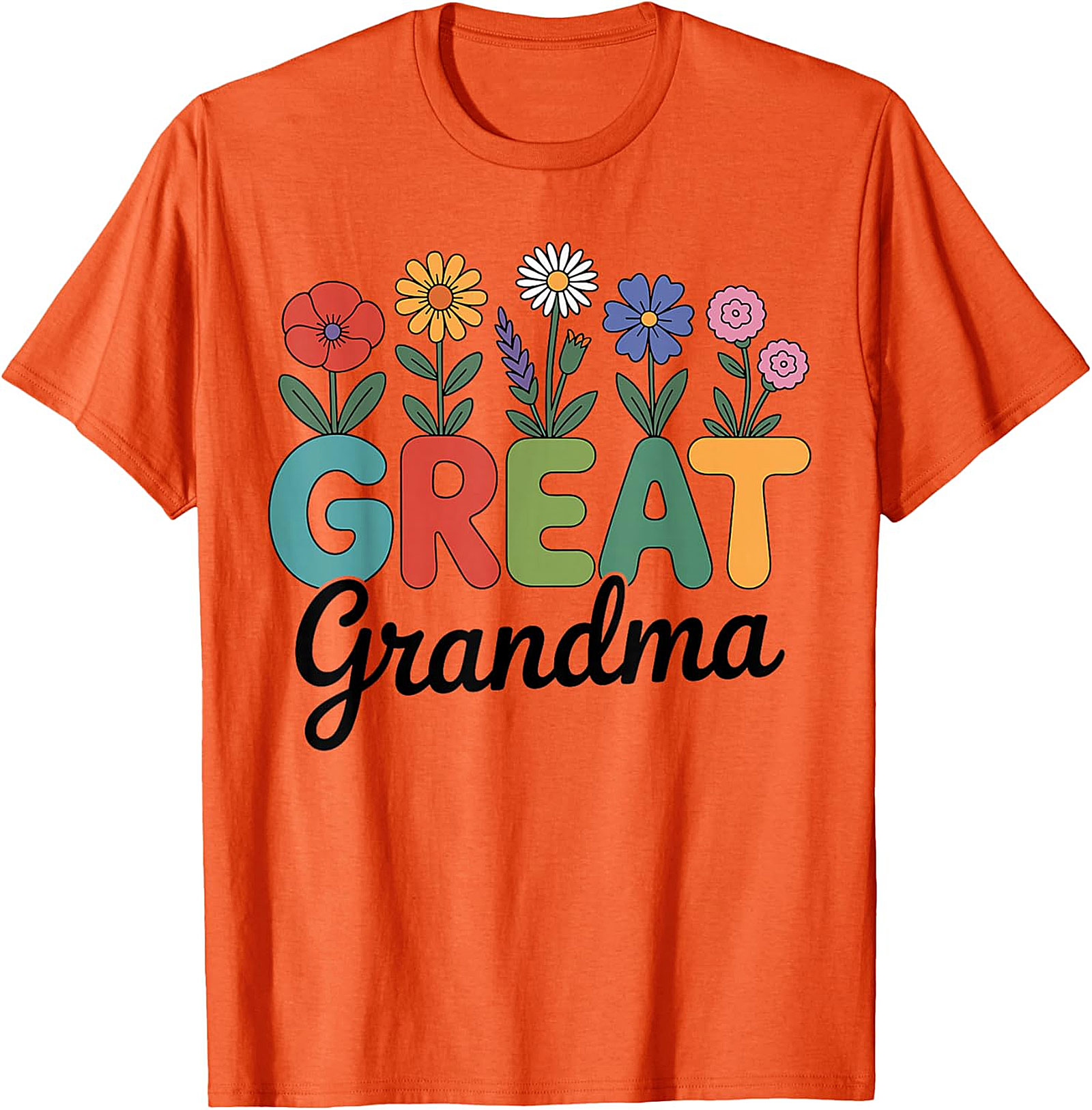 Great Grandma Floral T-shirt | Retro Flower Graphic Tee Gift