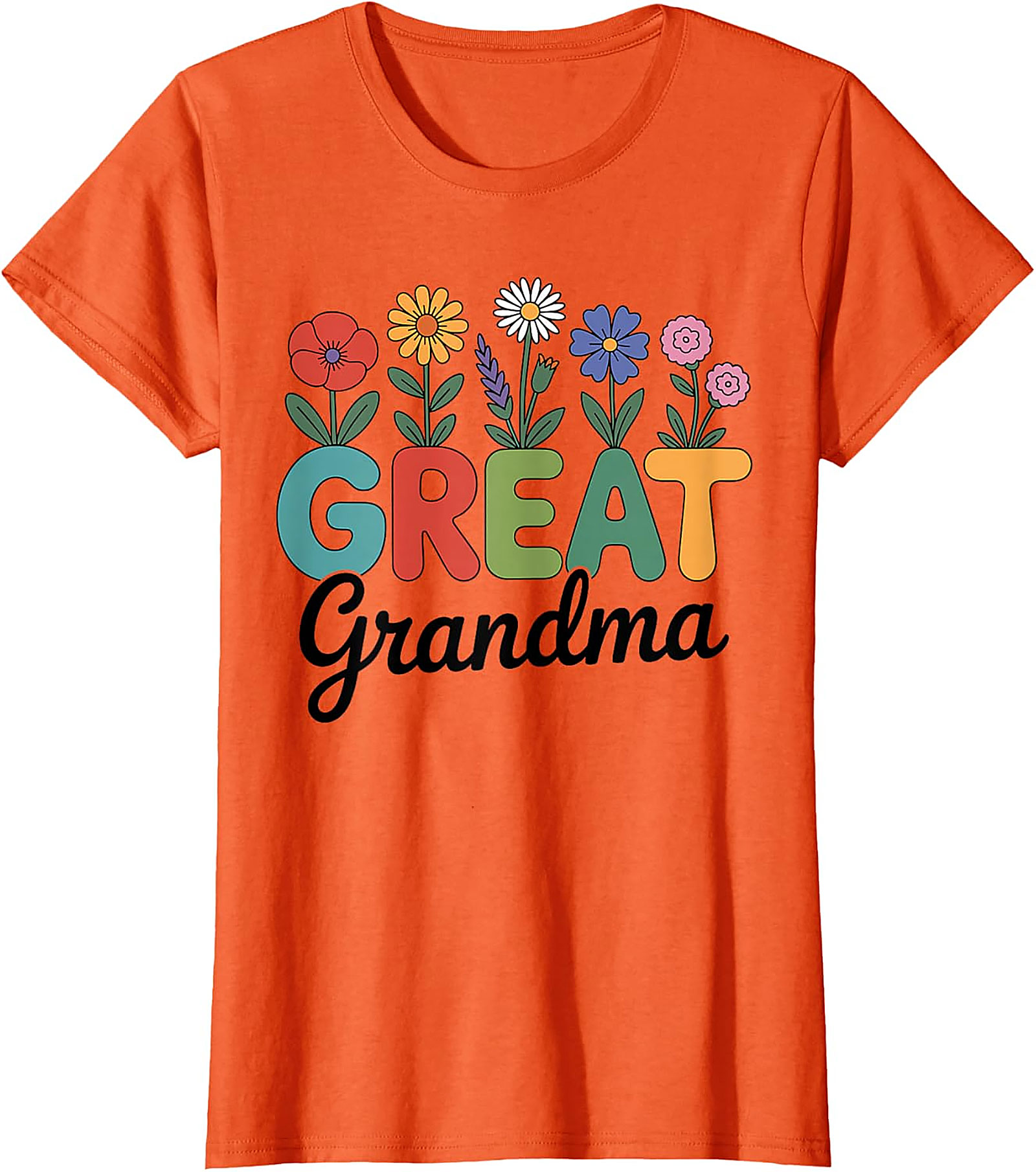 Great Grandma Floral T-shirt | Retro Flower Graphic Tee Gift