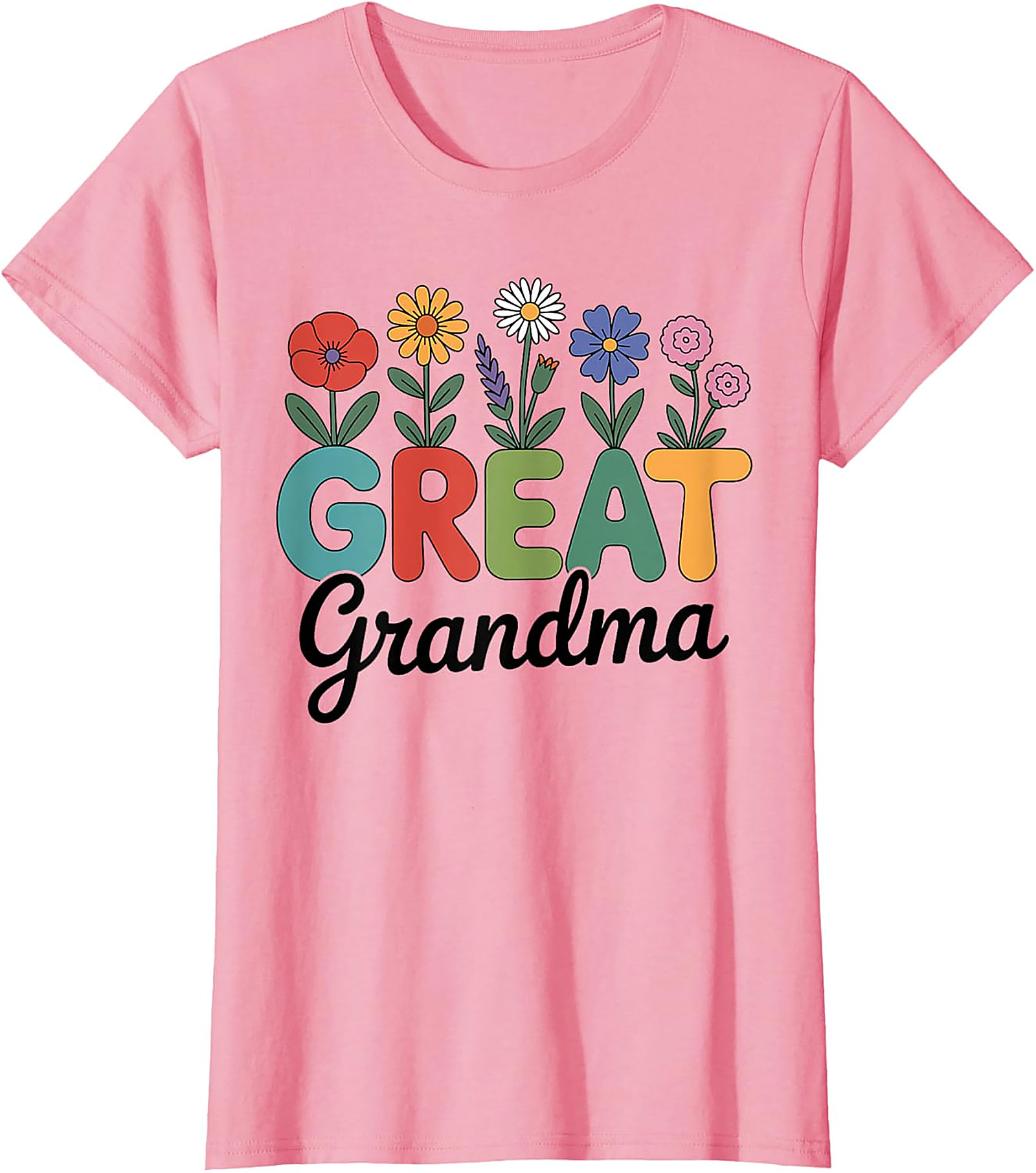 Great Grandma Floral T-shirt | Retro Flower Graphic Tee Gift