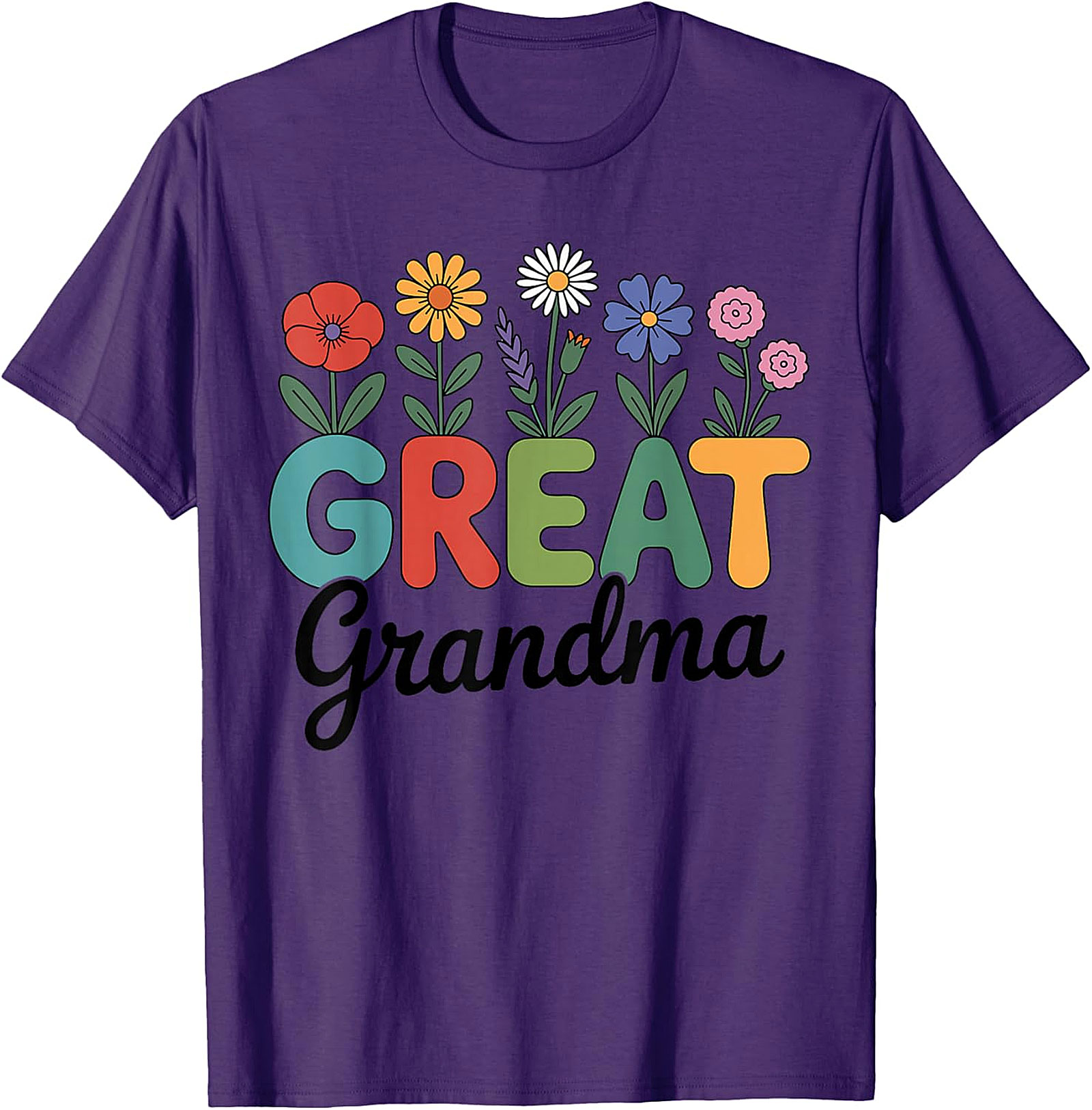 Great Grandma Floral T-shirt | Retro Flower Graphic Tee Gift