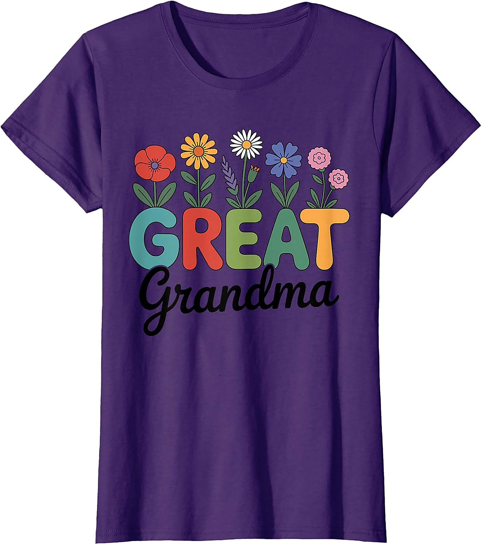 Great Grandma Floral T-shirt | Retro Flower Graphic Tee Gift