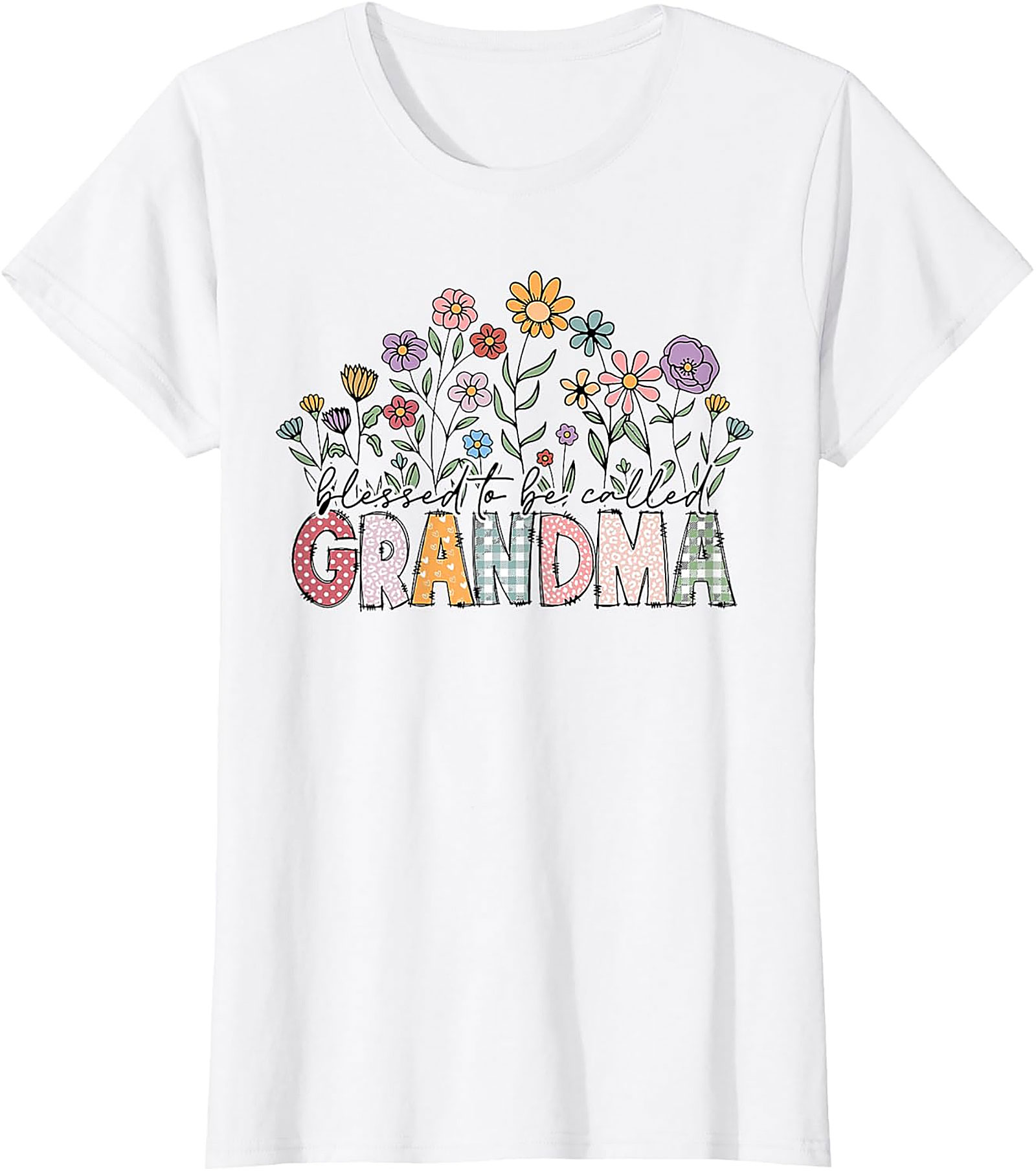 Blessed To Be Called Grandma T-Shirt | Floral Graphic Tee