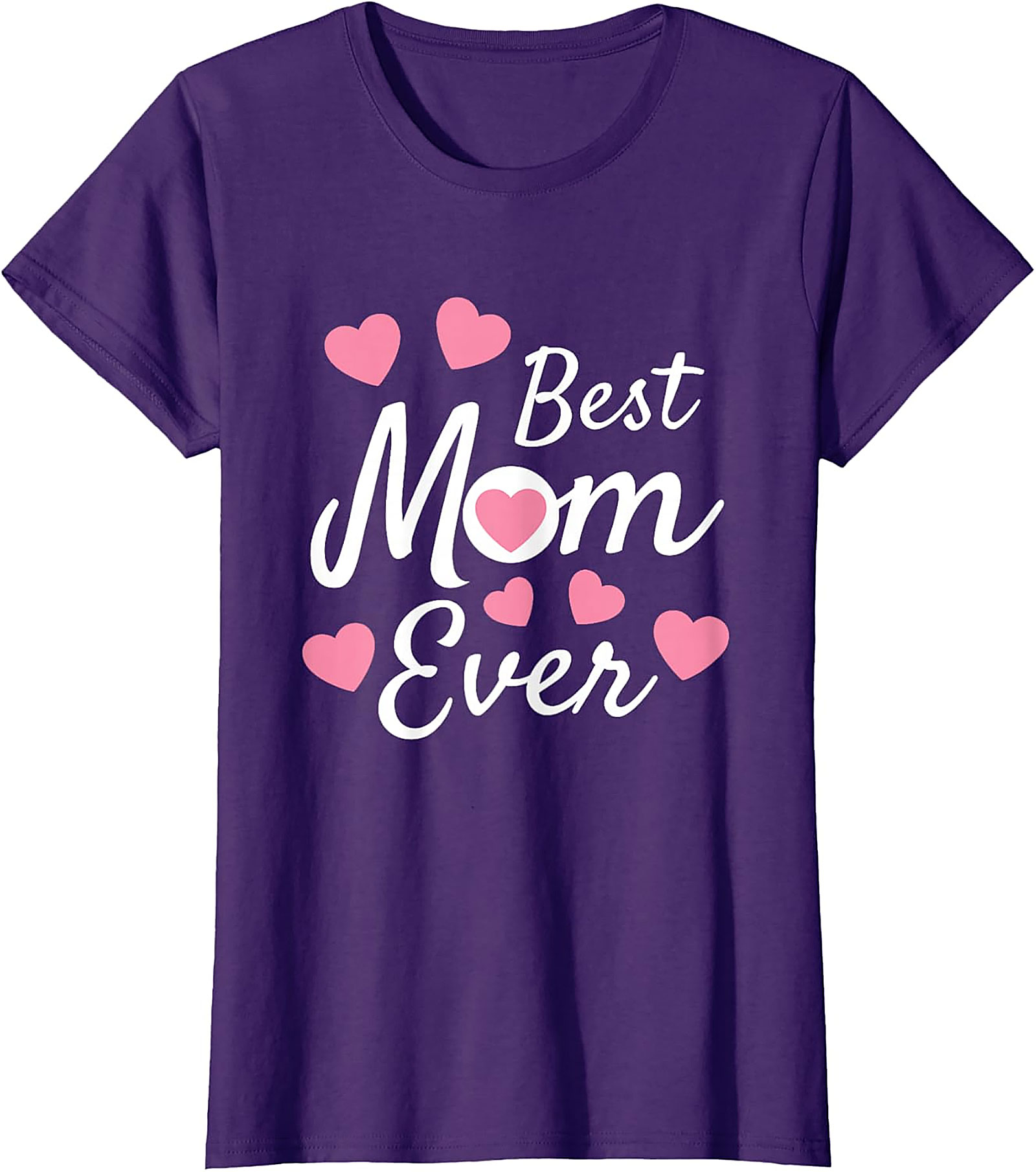 Best Mom Ever T-Shirt Cute Heart Graphic Tee for Mom