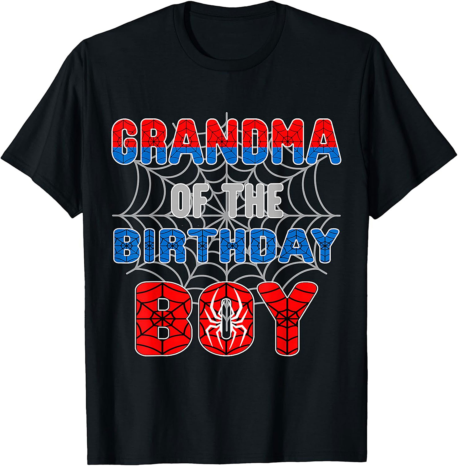 Grandma of the Birthday Boy Superhero T-Shirt | Fun Gift