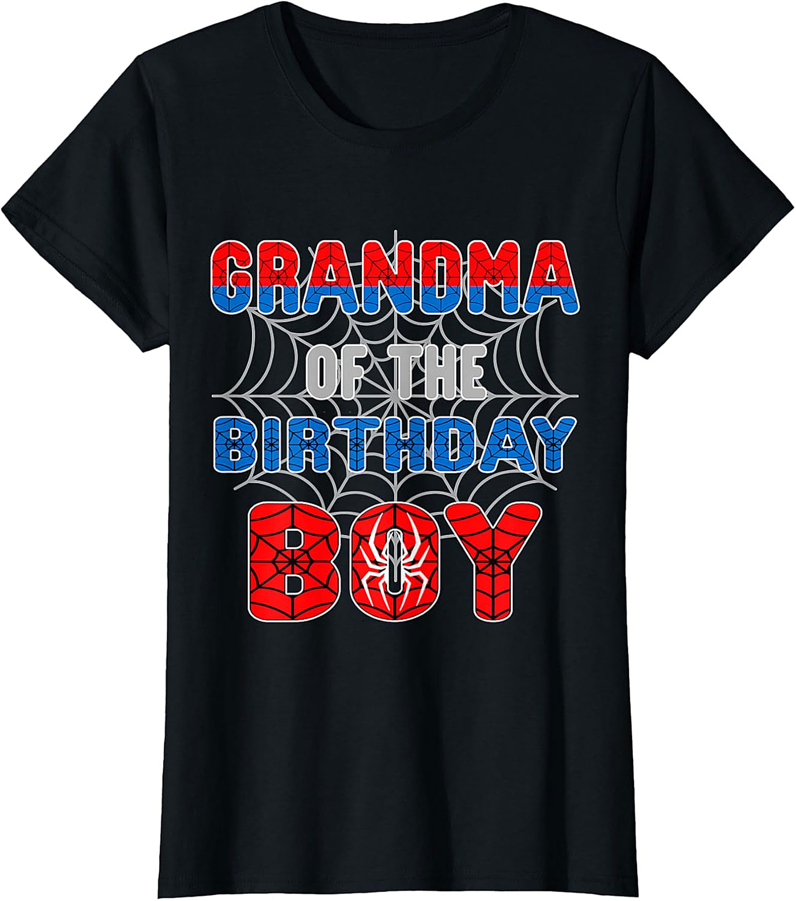 Grandma of the Birthday Boy Superhero T-Shirt | Fun Gift