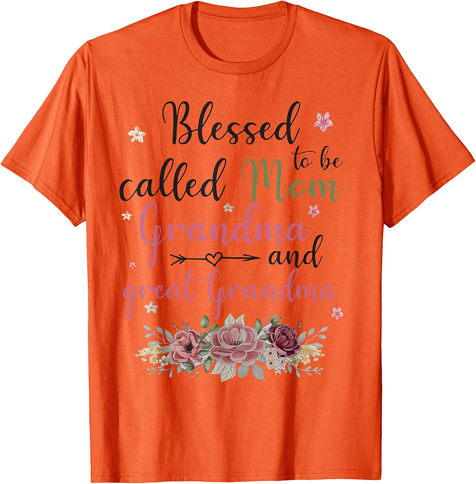 Blessed Mom Grandma Great Grandma T-Shirt | Floral Gift Tee