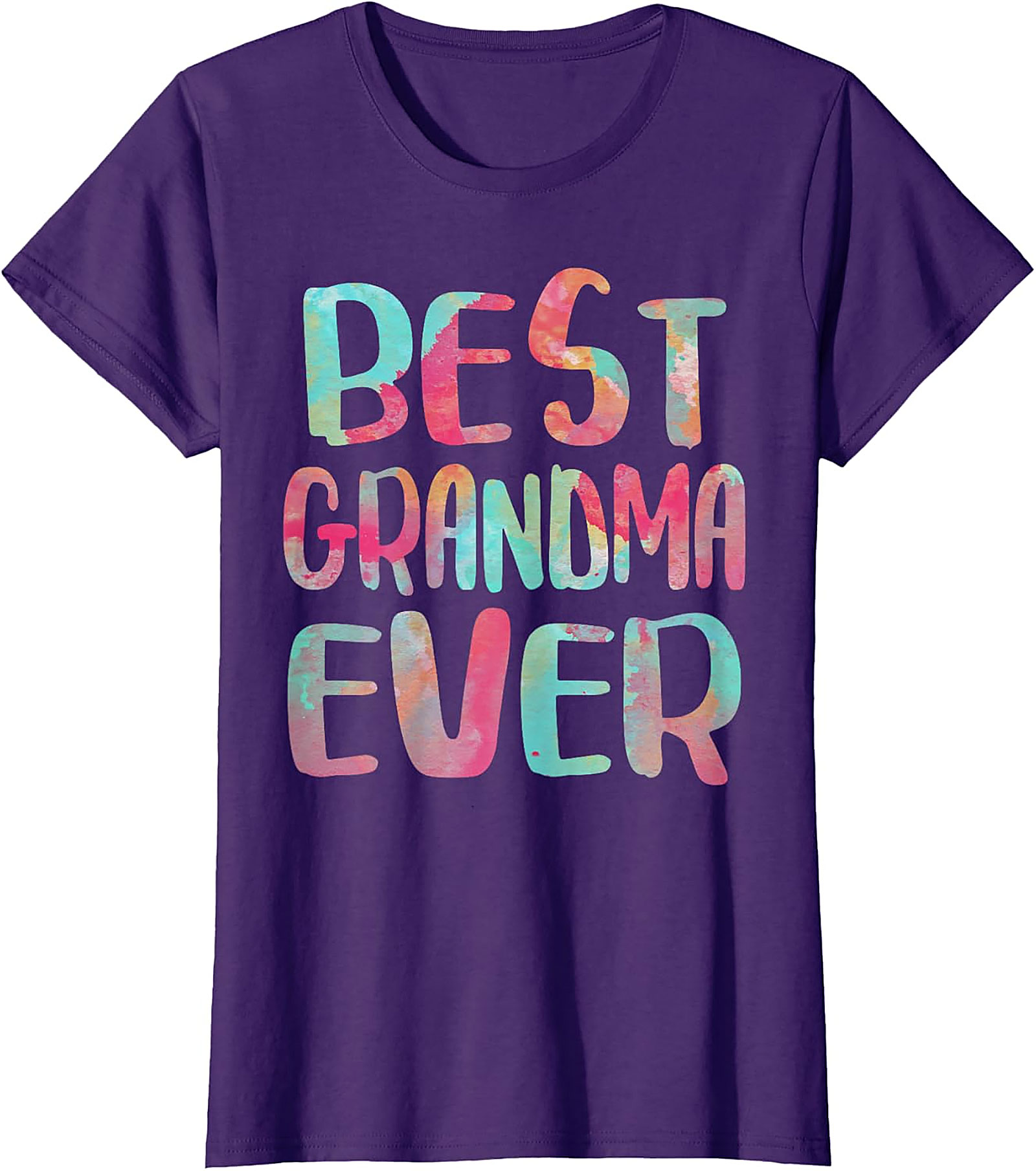 Best Grandma Ever T-Shirt | Colorful Watercolor Gift Tee