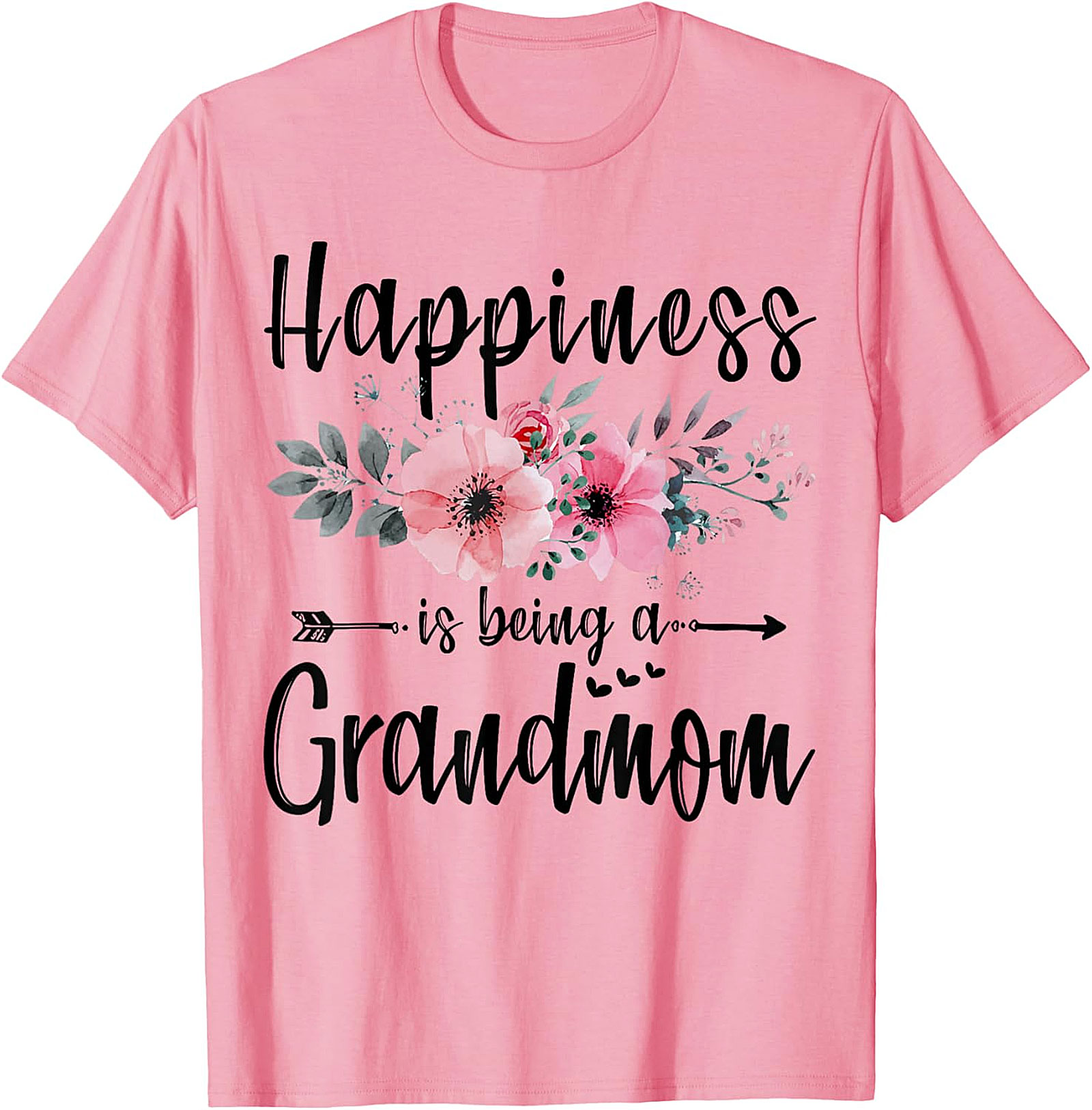 Happiness Is Being A Grandmom T-Shirt | Soft Floral Tee