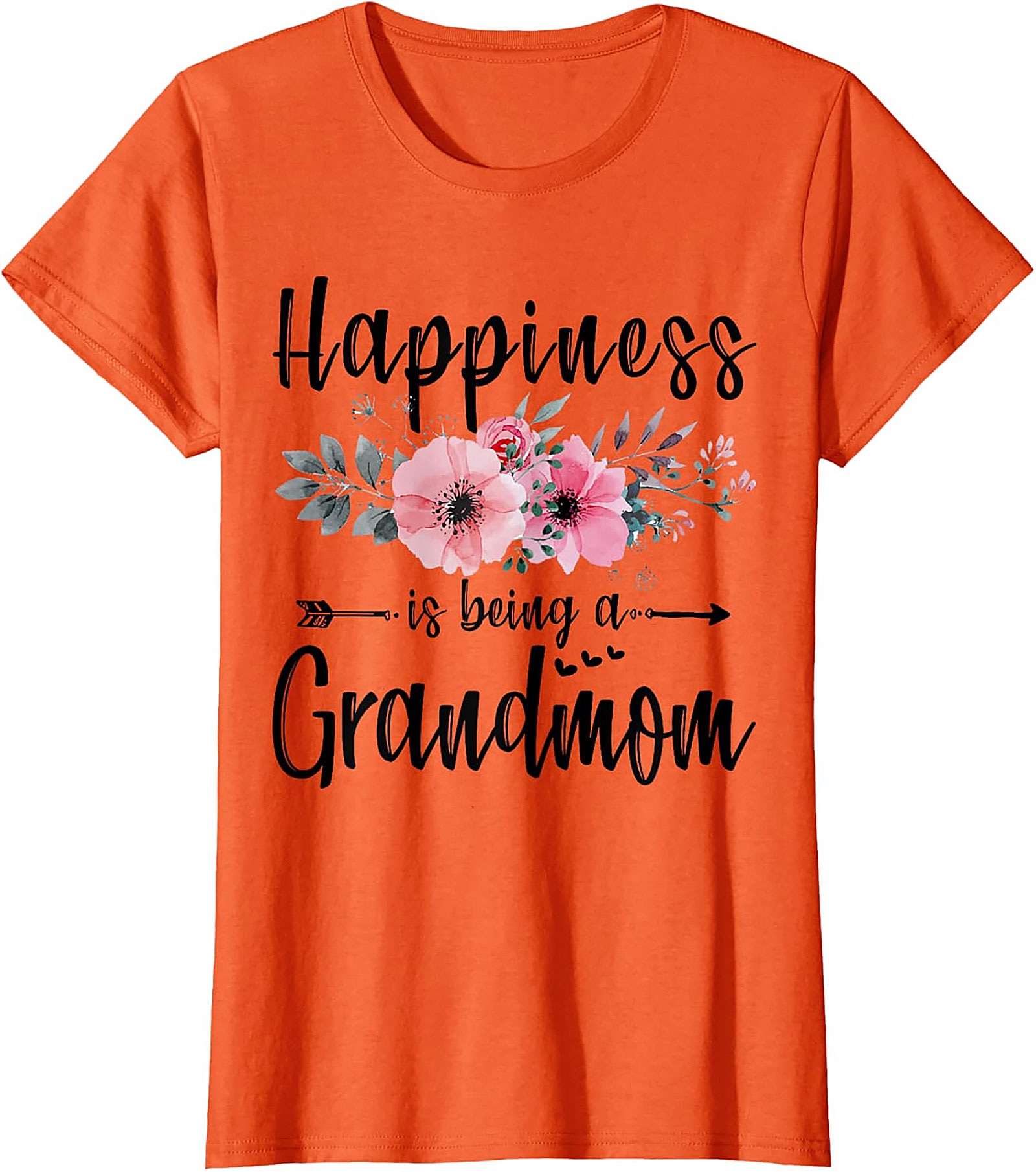 Happiness Is Being A Grandmom T-Shirt | Soft Floral Tee