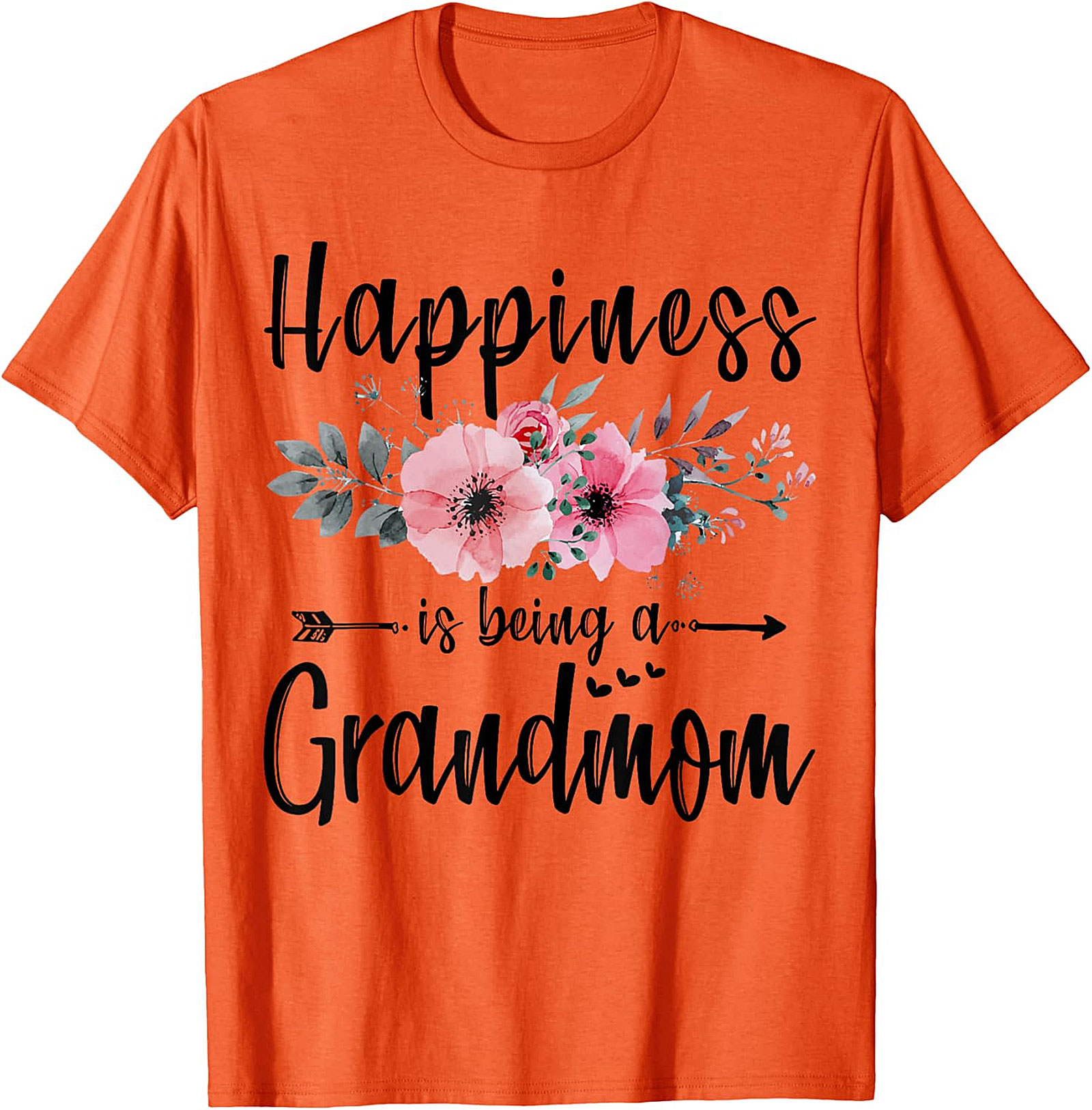 Happiness Is Being A Grandmom T-Shirt | Soft Floral Tee