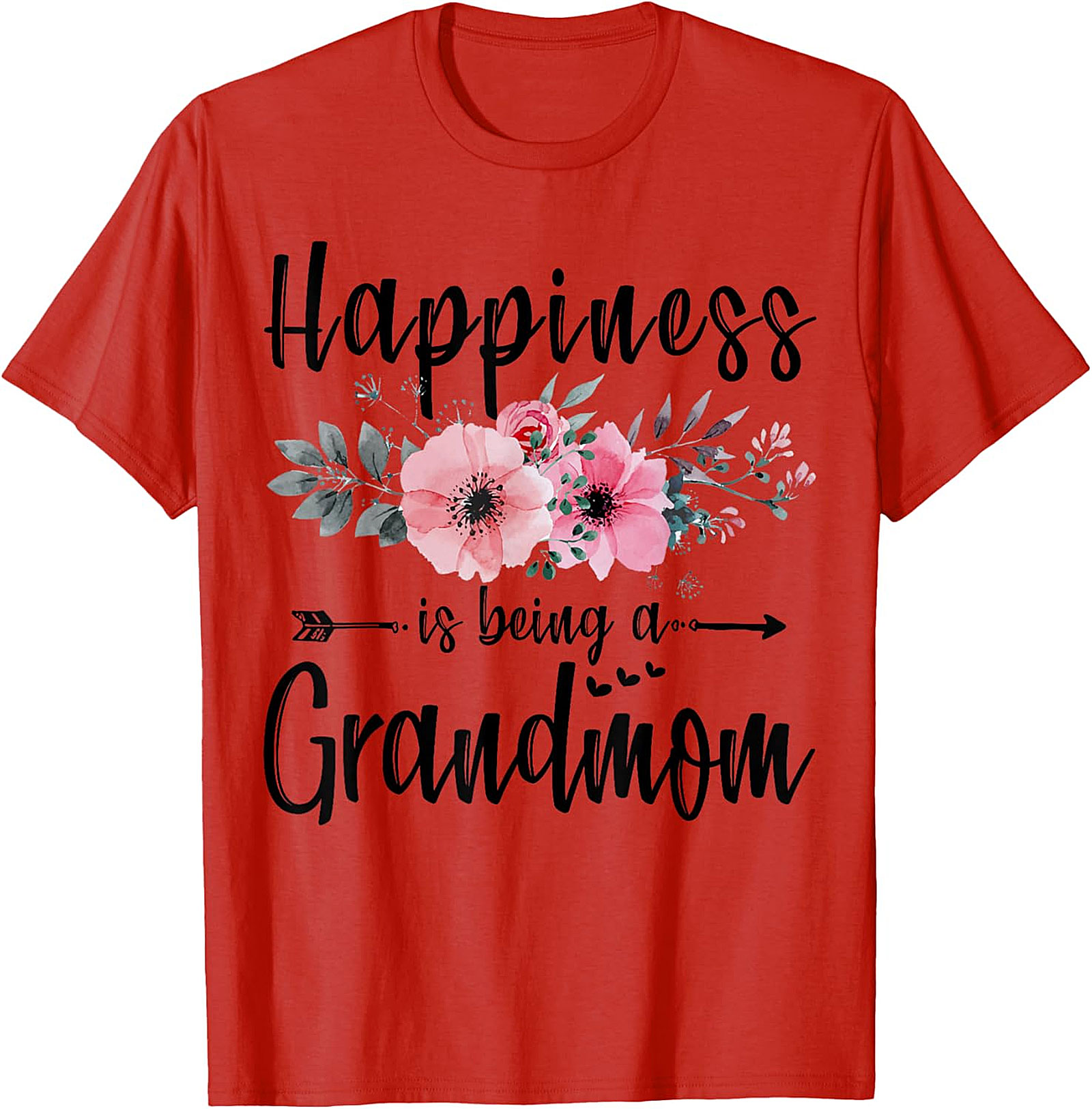 Happiness Is Being A Grandmom T-Shirt | Soft Floral Tee