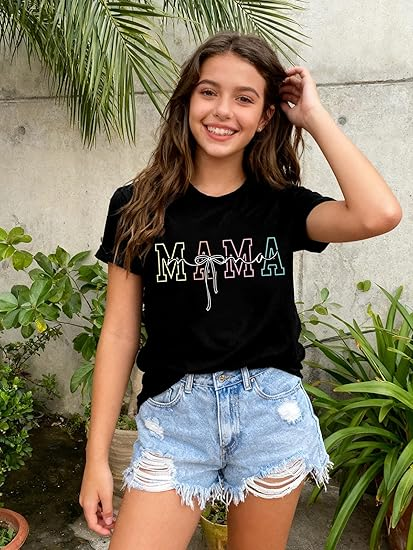Pastel Mama Bow T-shirt | Trendy Coquette Graphic Tee