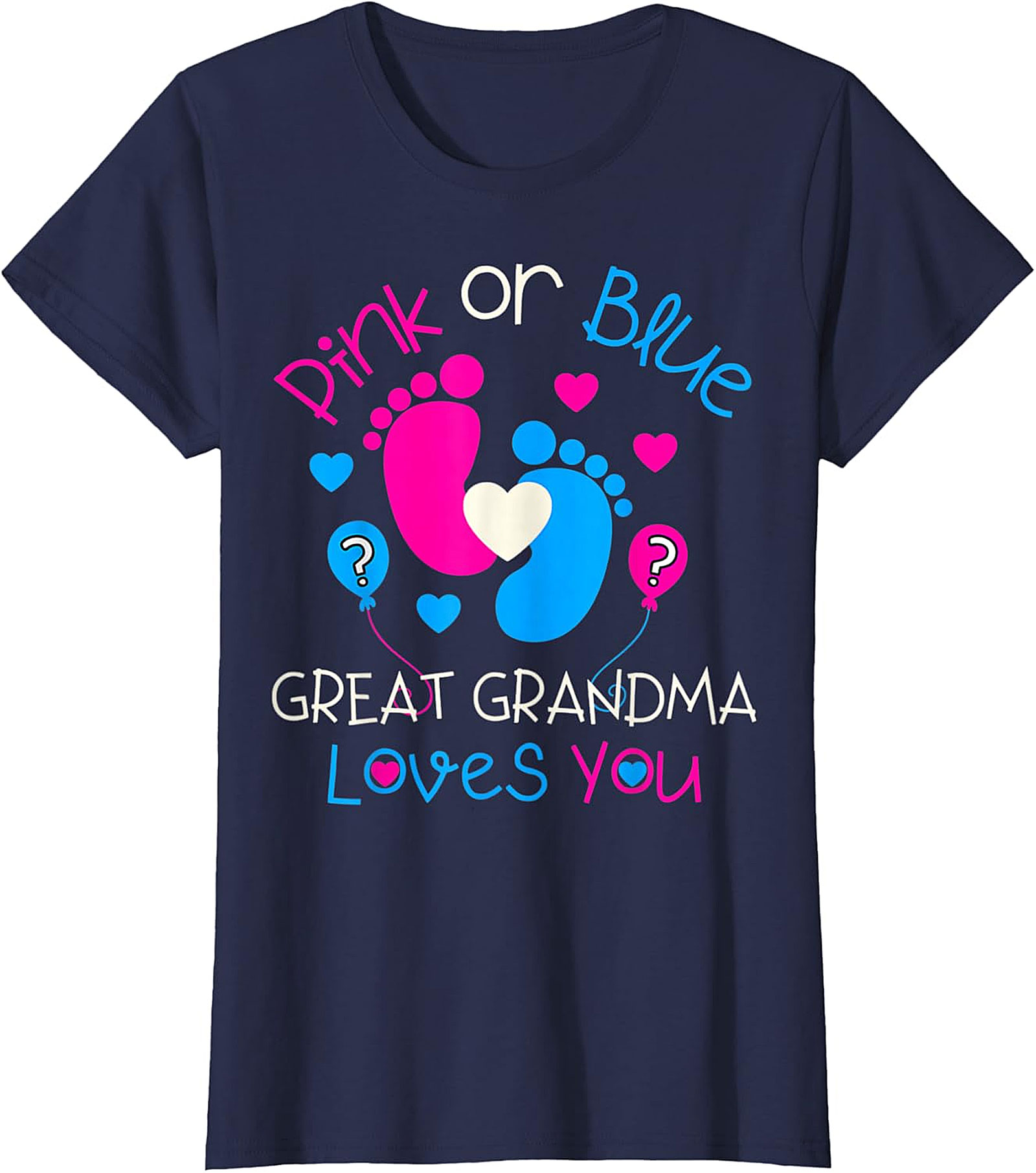  Great Grandma Gender Reveal T-Shirt | Pink or Blue Tee