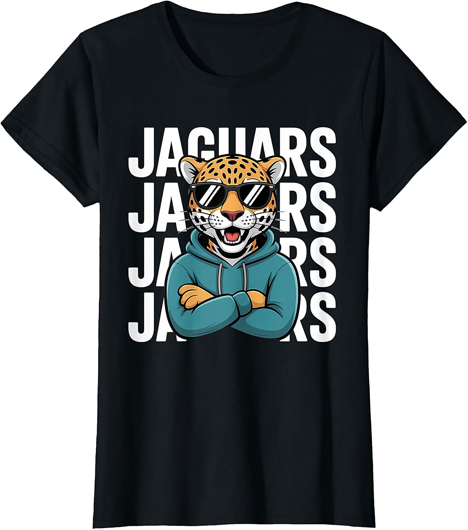  Cool Jaguar Mascot Graphic Tee Unisex Soft Cotton Shirt