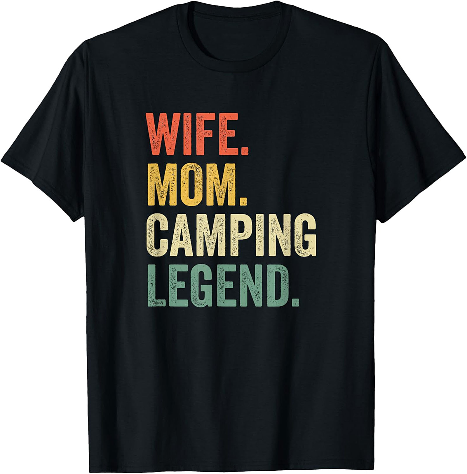 Wife Mom Camping Legend T-Shirt | Retro Outdoor Unisex Tee