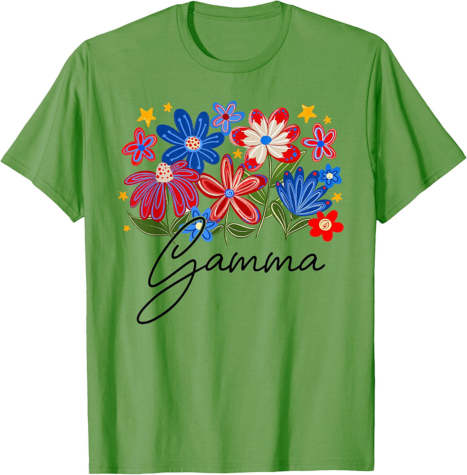  Floral Gamma T-shirt Colorful Grandma Graphic Tee