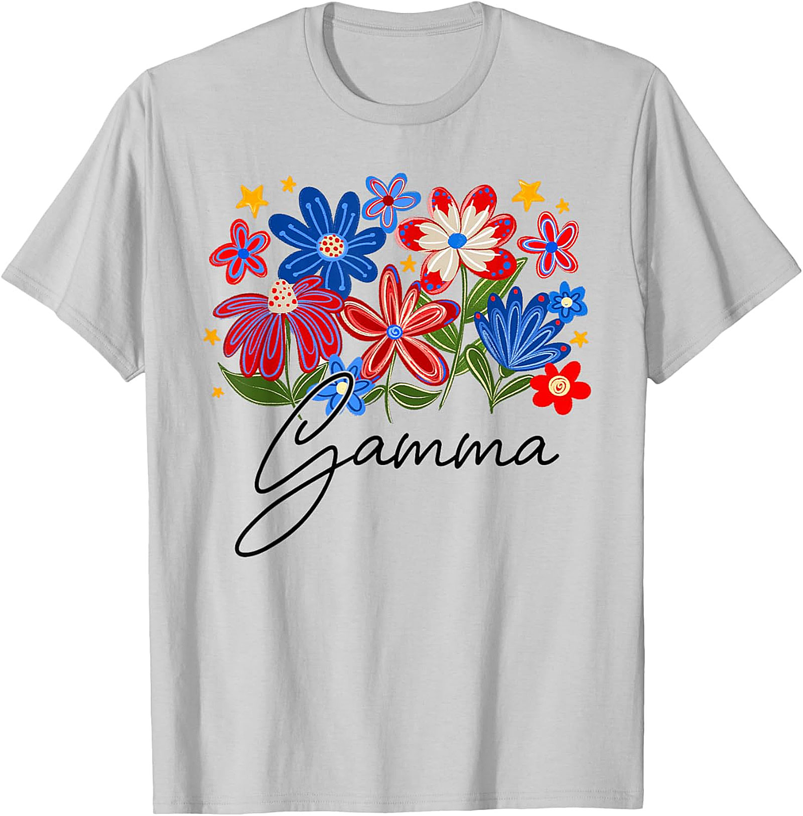  Floral Gamma T-shirt Colorful Grandma Graphic Tee