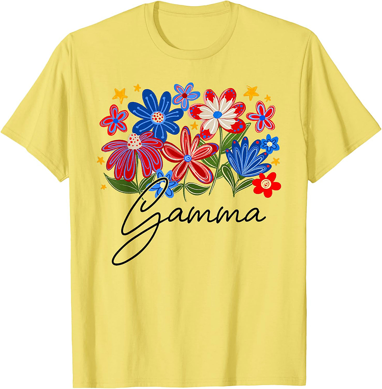  Floral Gamma T-shirt Colorful Grandma Graphic Tee