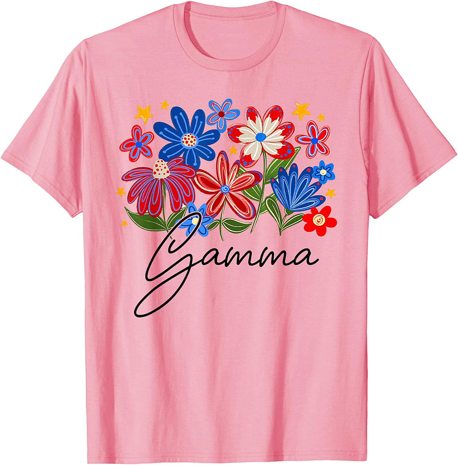  Floral Gamma T-shirt Colorful Grandma Graphic Tee