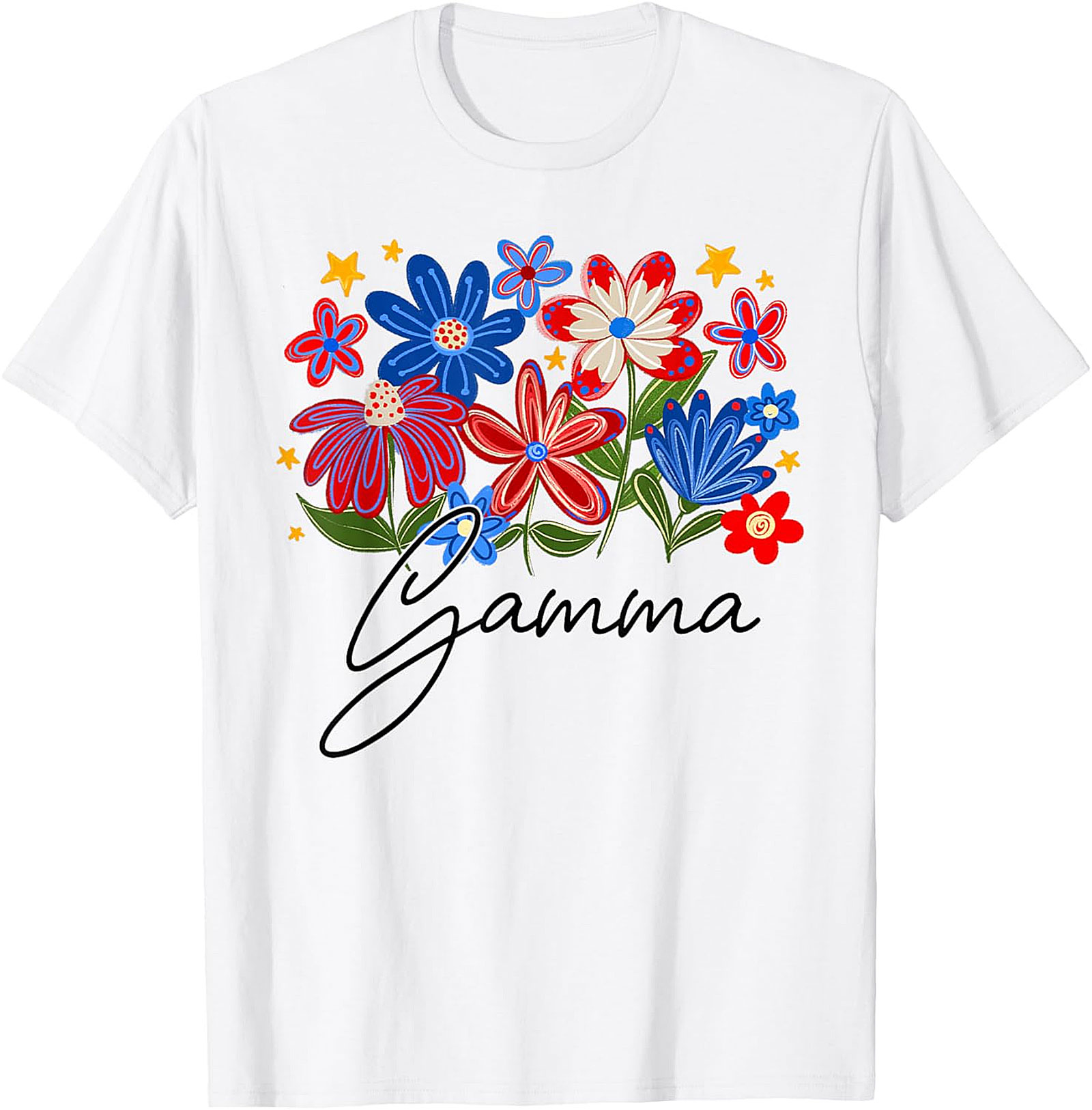  Floral Gamma T-shirt Colorful Grandma Graphic Tee
