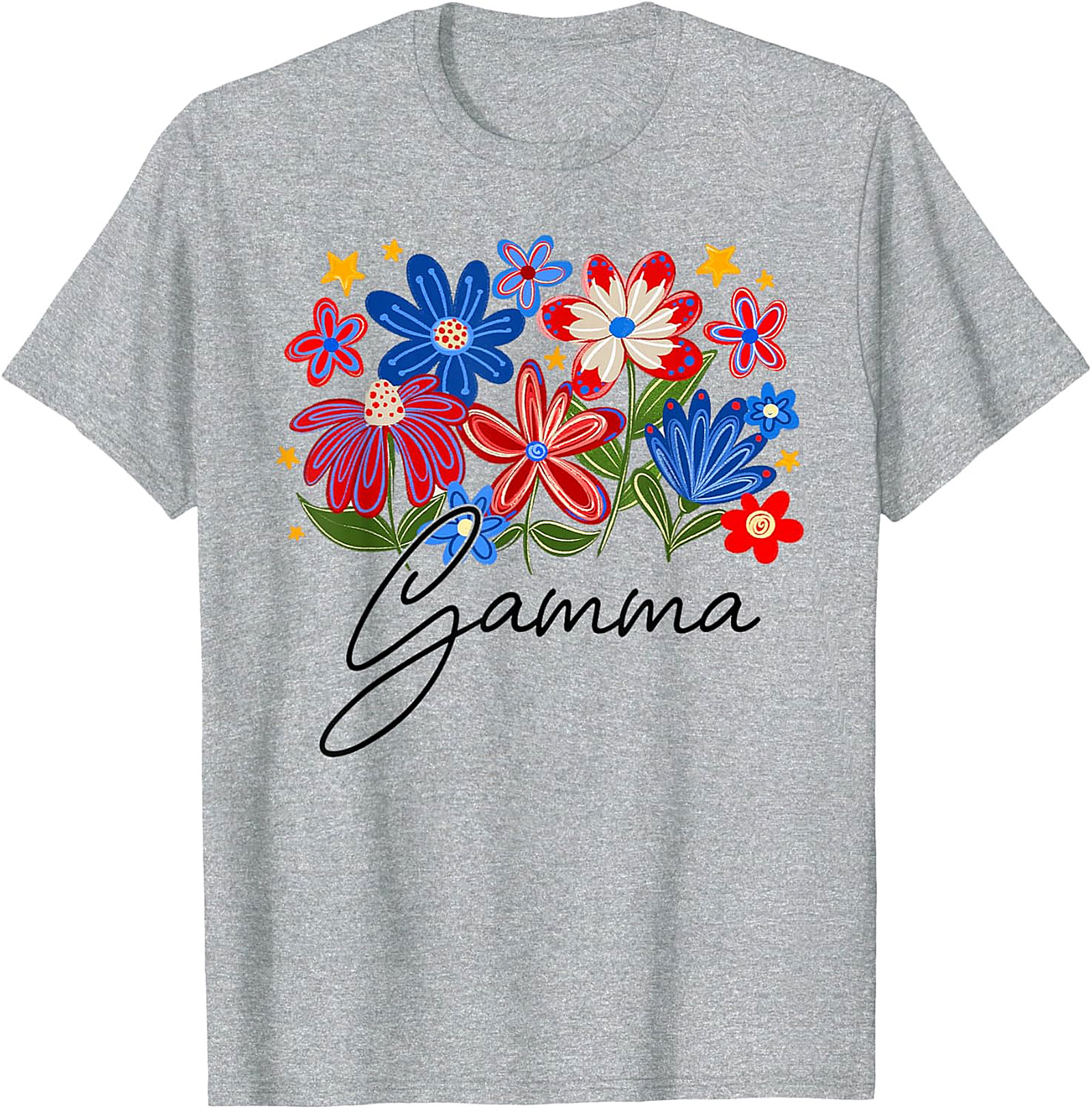  Floral Gamma T-shirt Colorful Grandma Graphic Tee