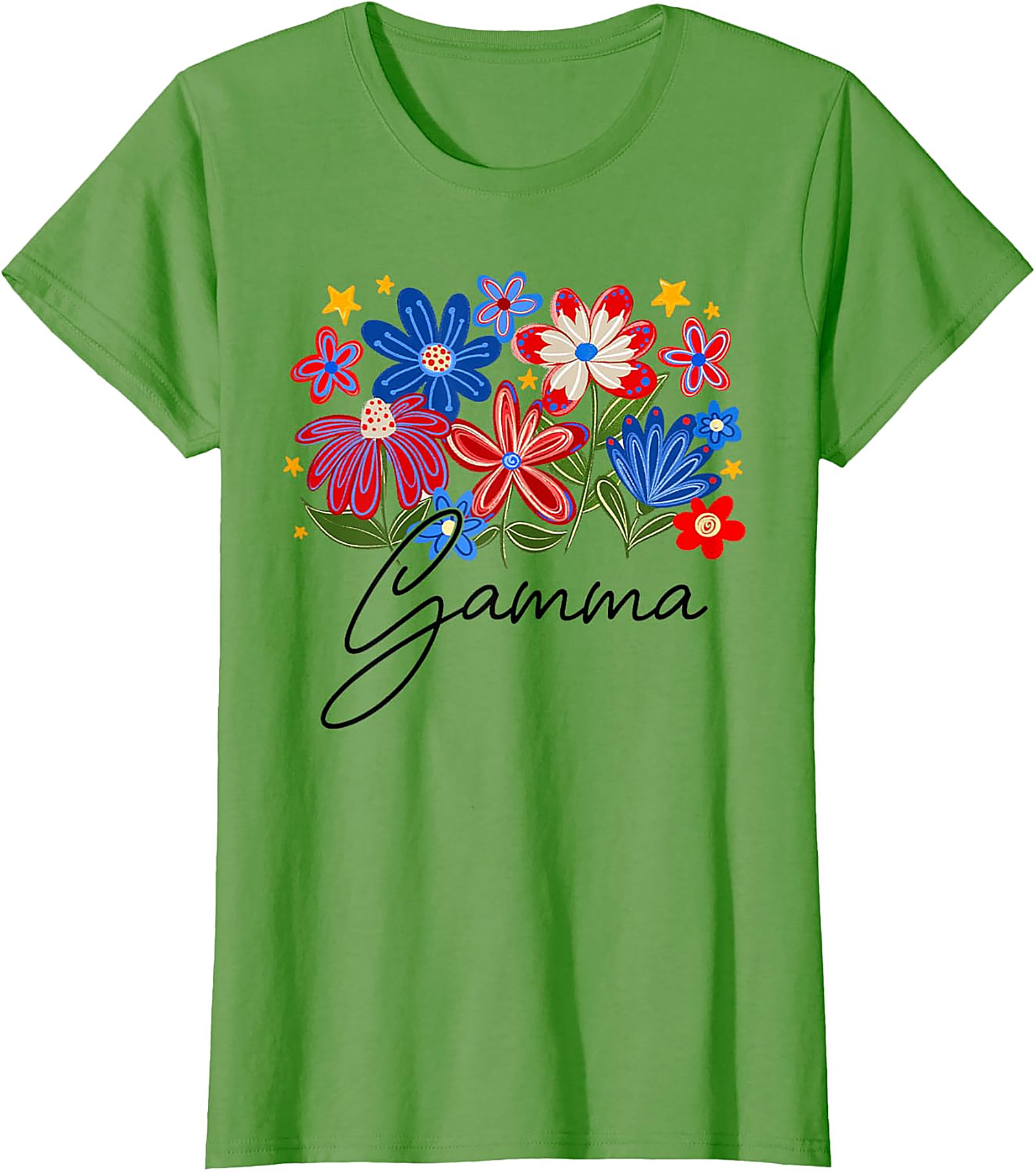  Floral Gamma T-shirt Colorful Grandma Graphic Tee