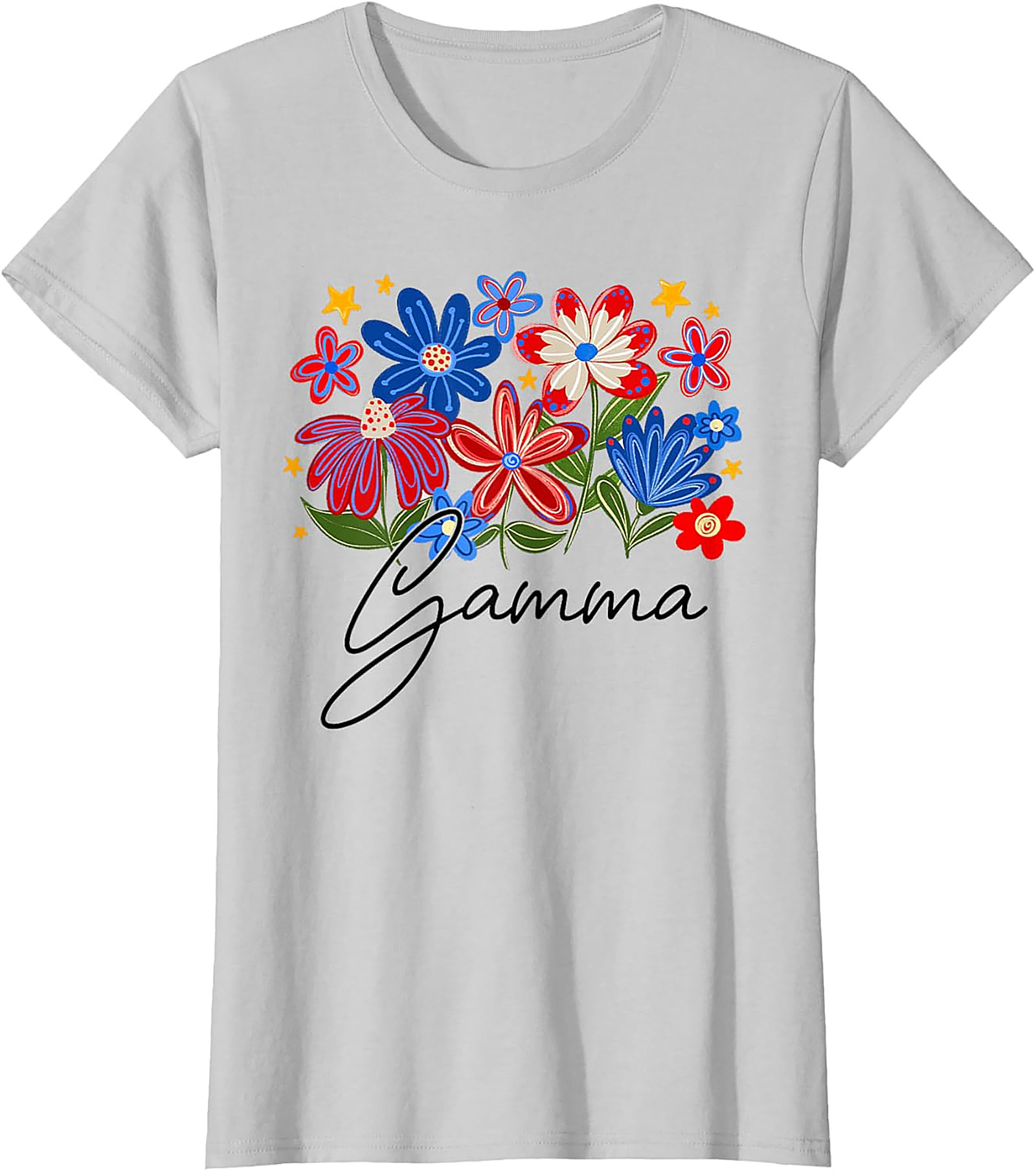  Floral Gamma T-shirt Colorful Grandma Graphic Tee