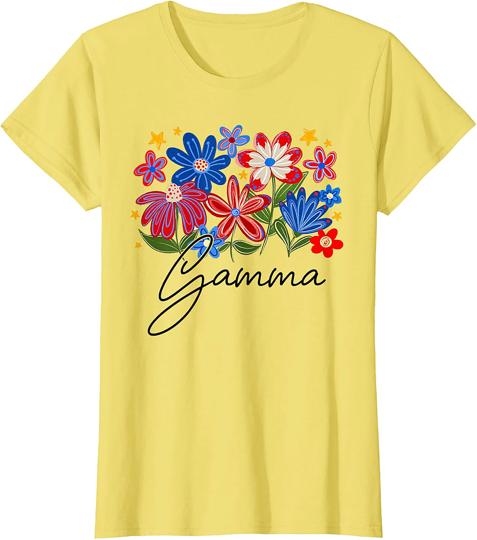  Floral Gamma T-shirt Colorful Grandma Graphic Tee