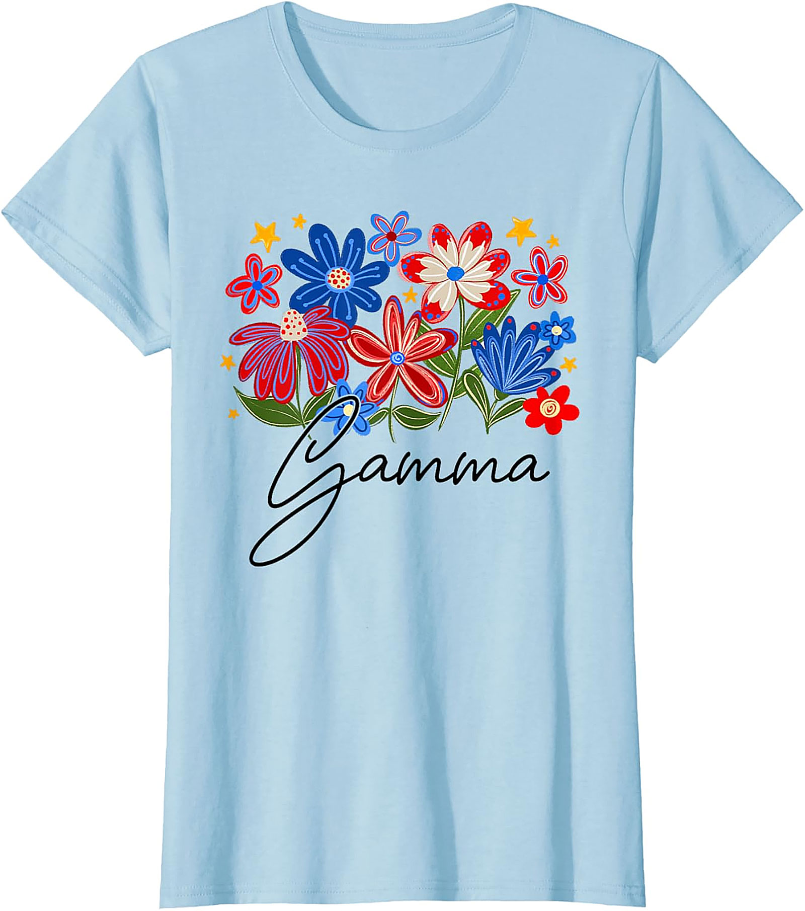  Floral Gamma T-shirt Colorful Grandma Graphic Tee