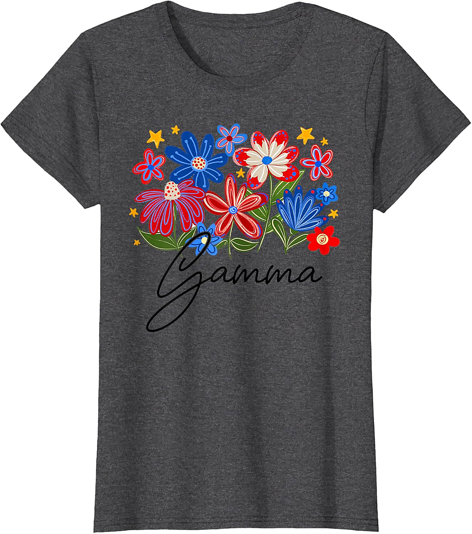  Floral Gamma T-shirt Colorful Grandma Graphic Tee
