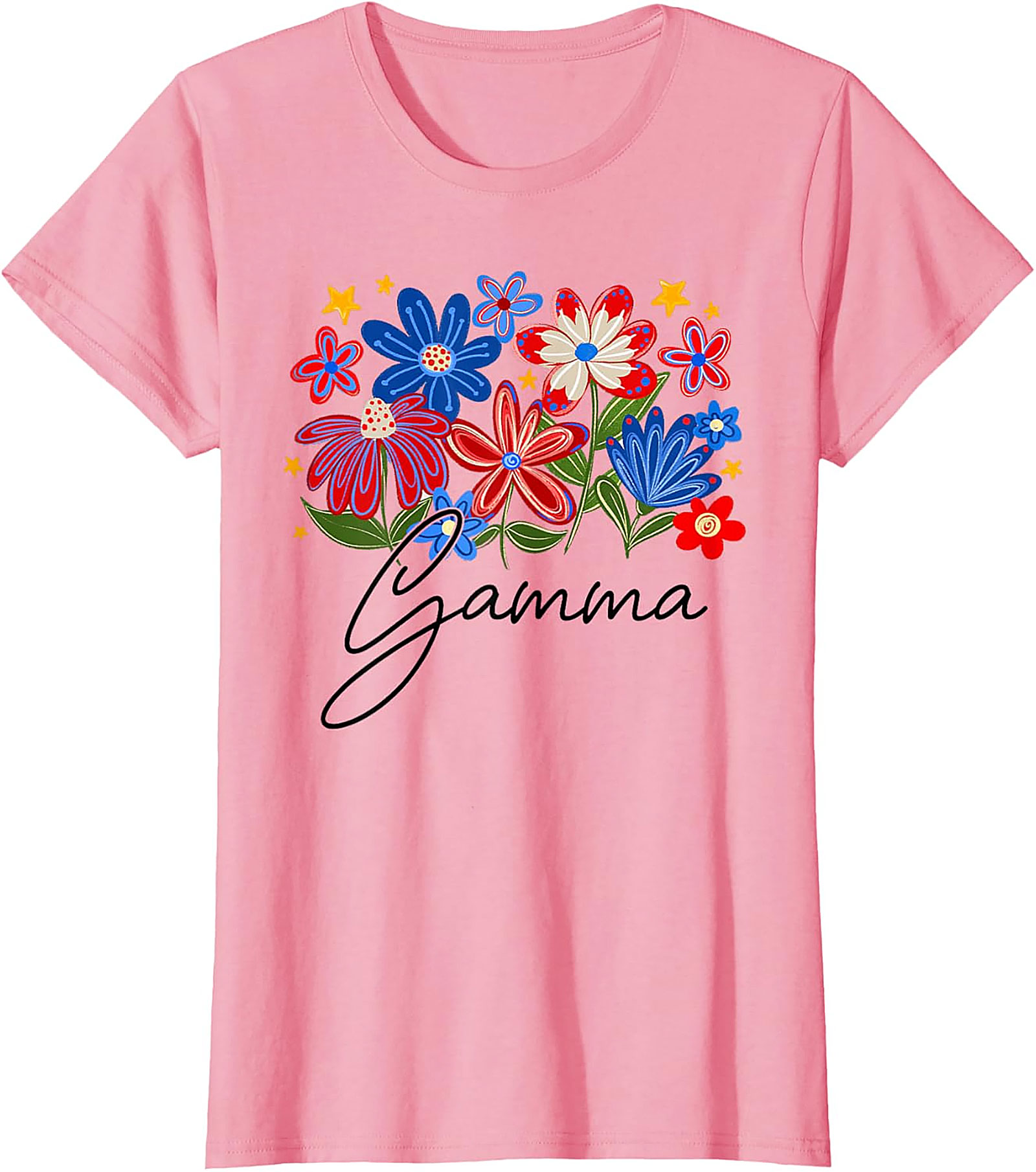  Floral Gamma T-shirt Colorful Grandma Graphic Tee