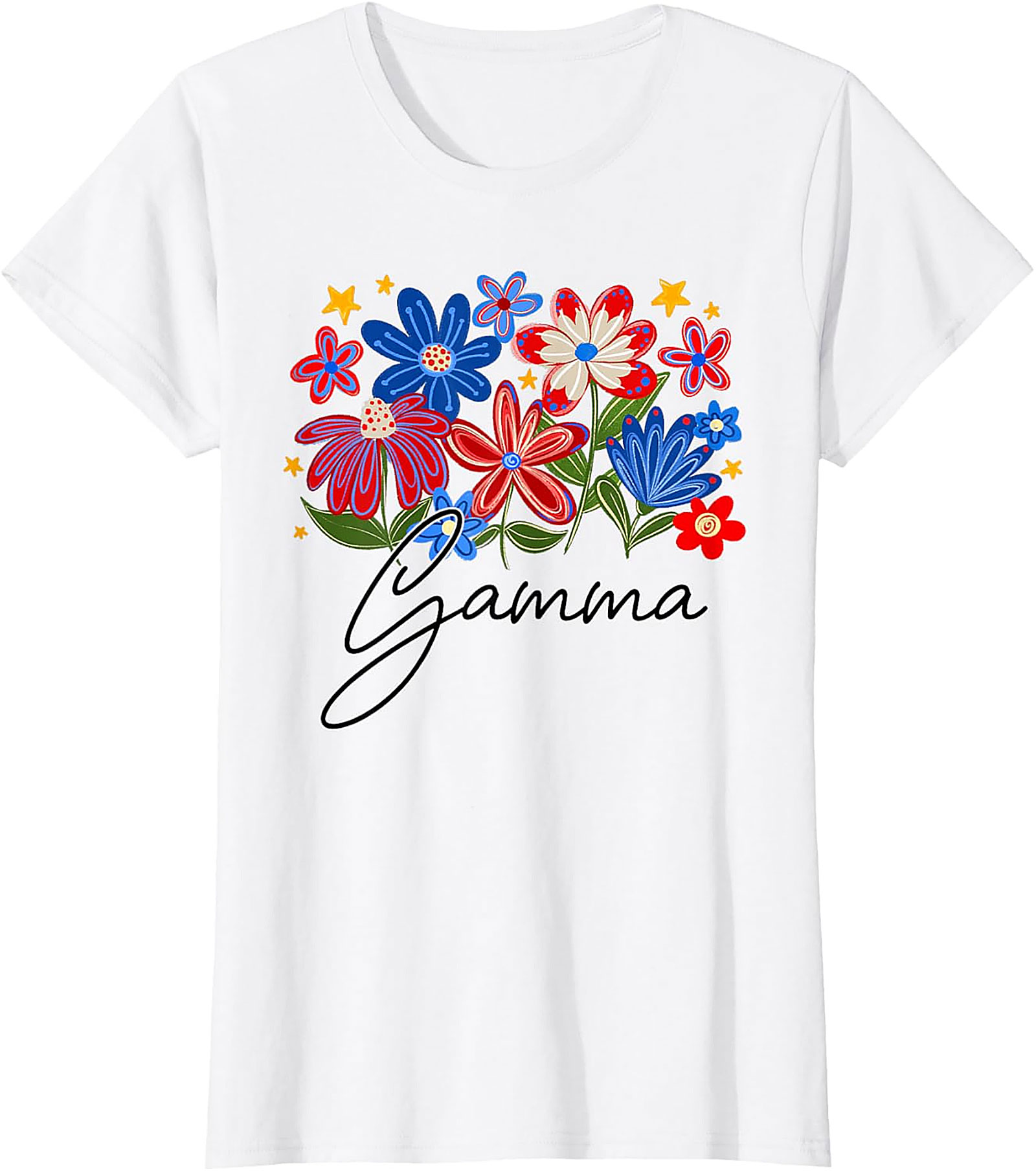  Floral Gamma T-shirt Colorful Grandma Graphic Tee