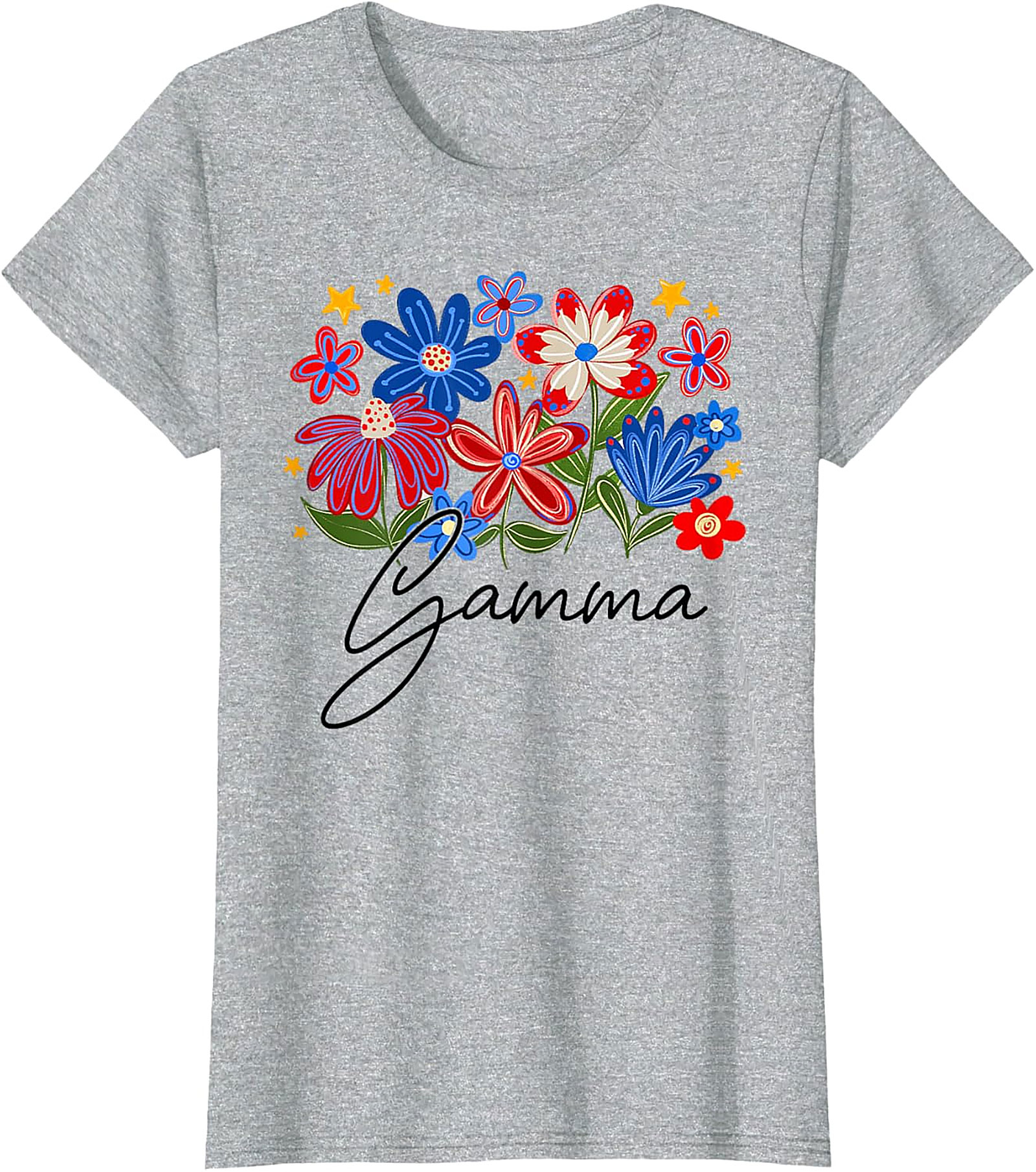  Floral Gamma T-shirt Colorful Grandma Graphic Tee