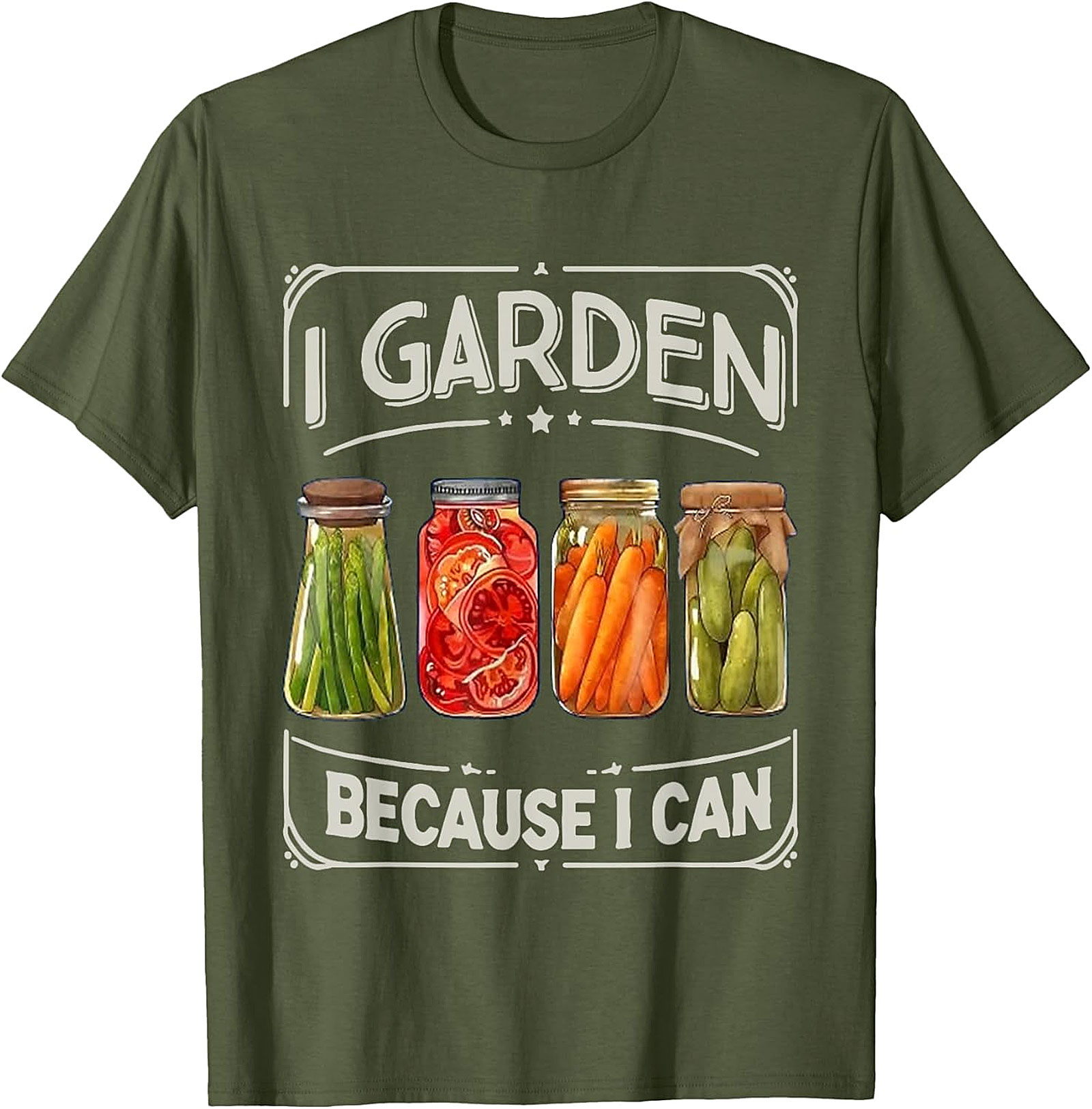  I Garden Because I Can T-Shirt Funny Gardening Graphic Tee