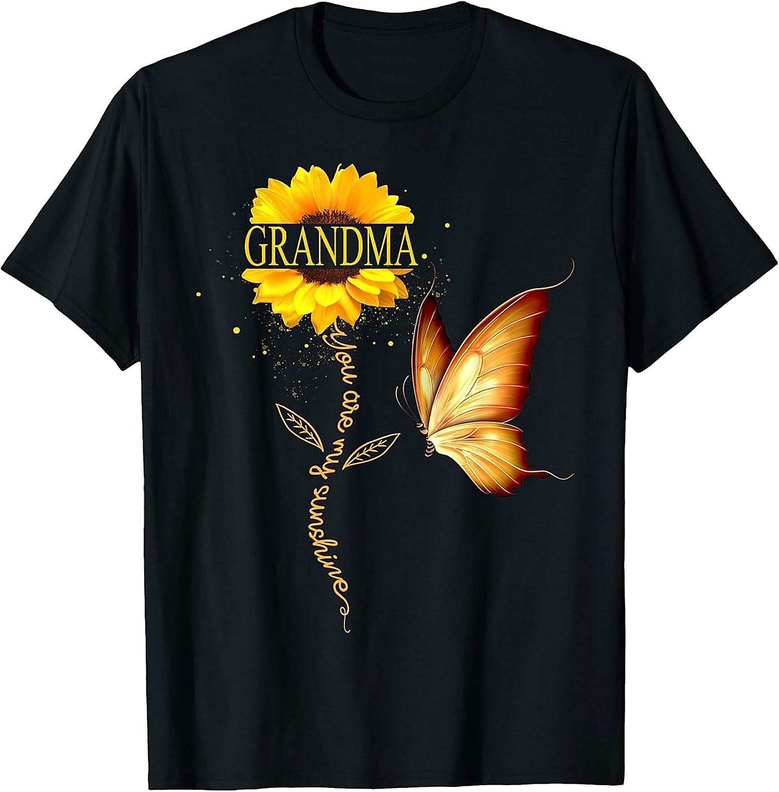Grandma You Are My Sunshine Sunflower T-Shirt | Floral Gift