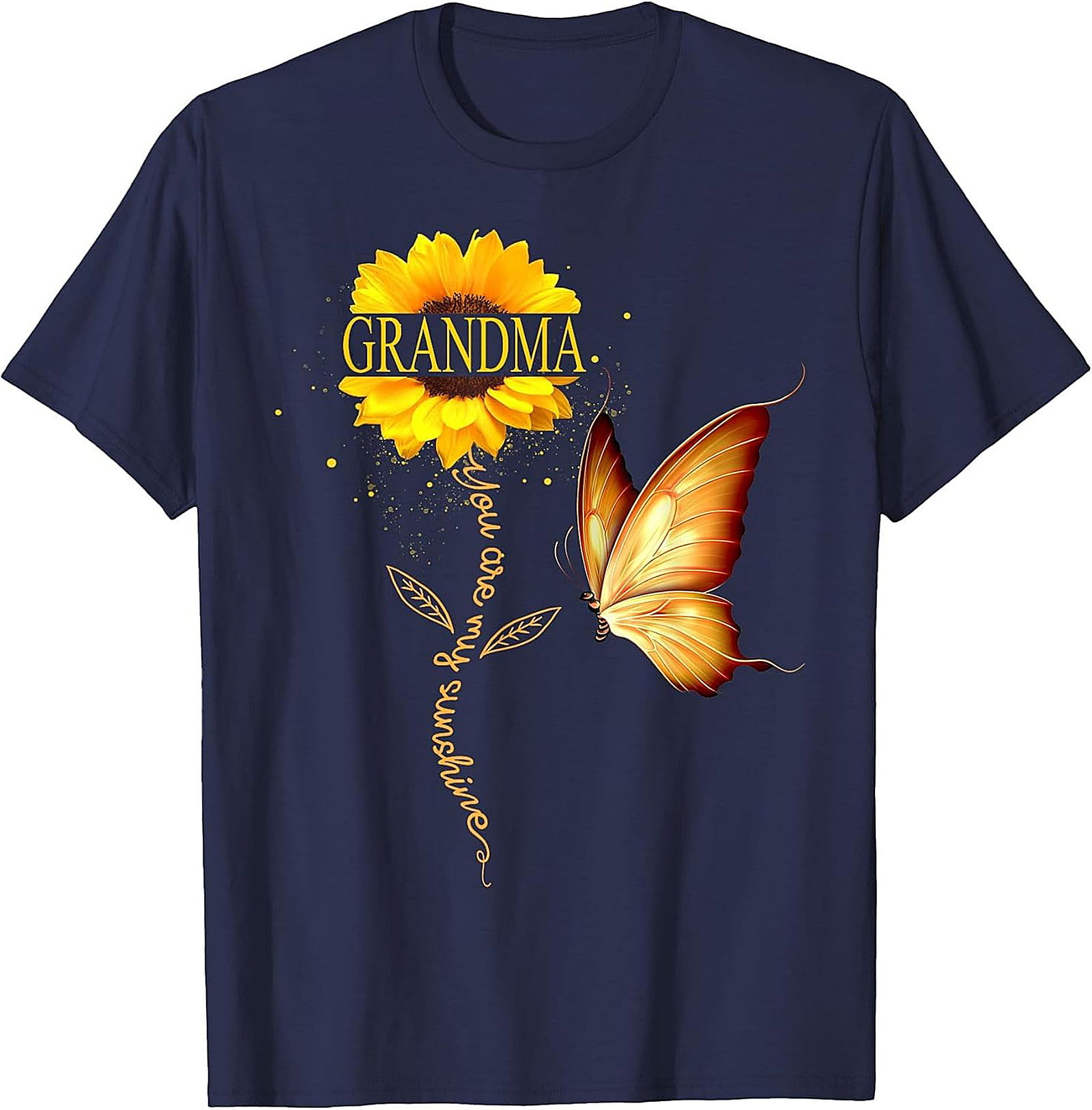 Grandma You Are My Sunshine Sunflower T-Shirt | Floral Gift