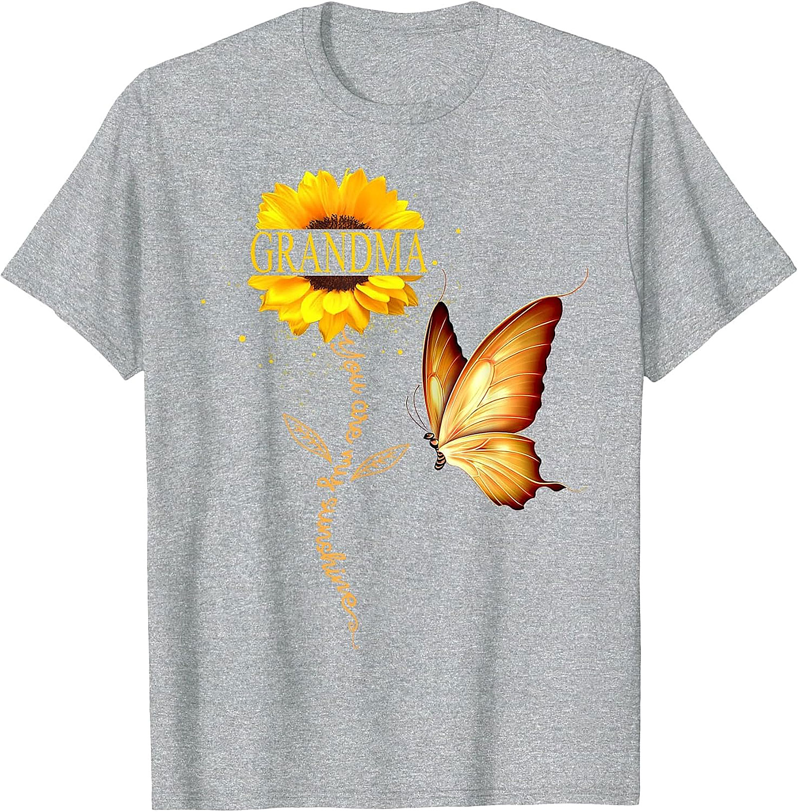Grandma You Are My Sunshine Sunflower T-Shirt | Floral Gift