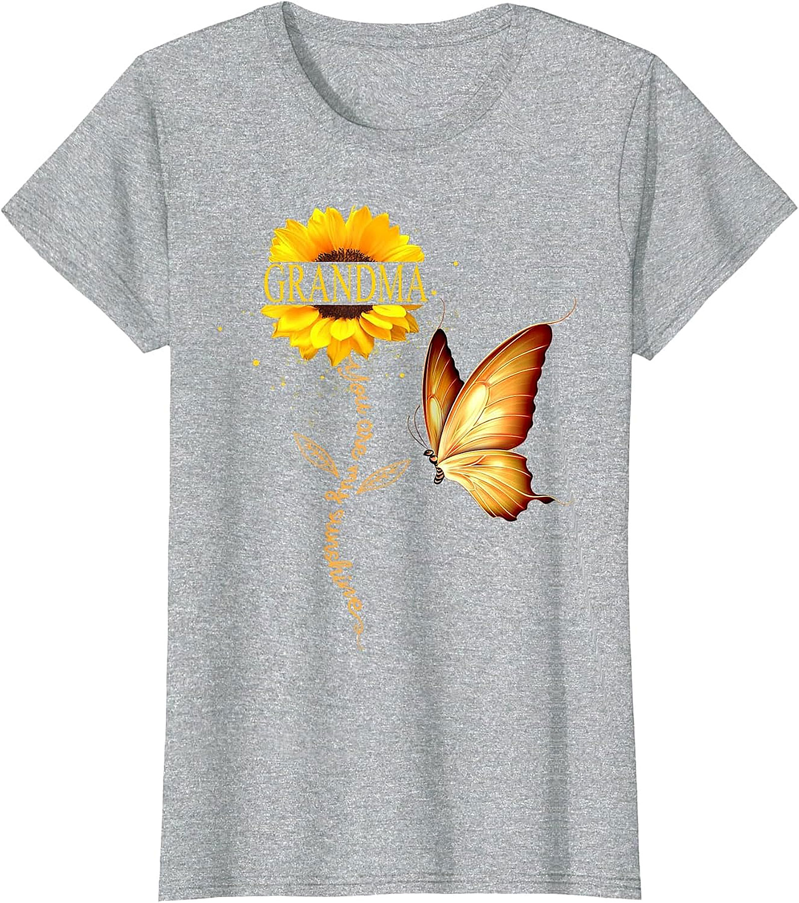 Grandma You Are My Sunshine Sunflower T-Shirt | Floral Gift
