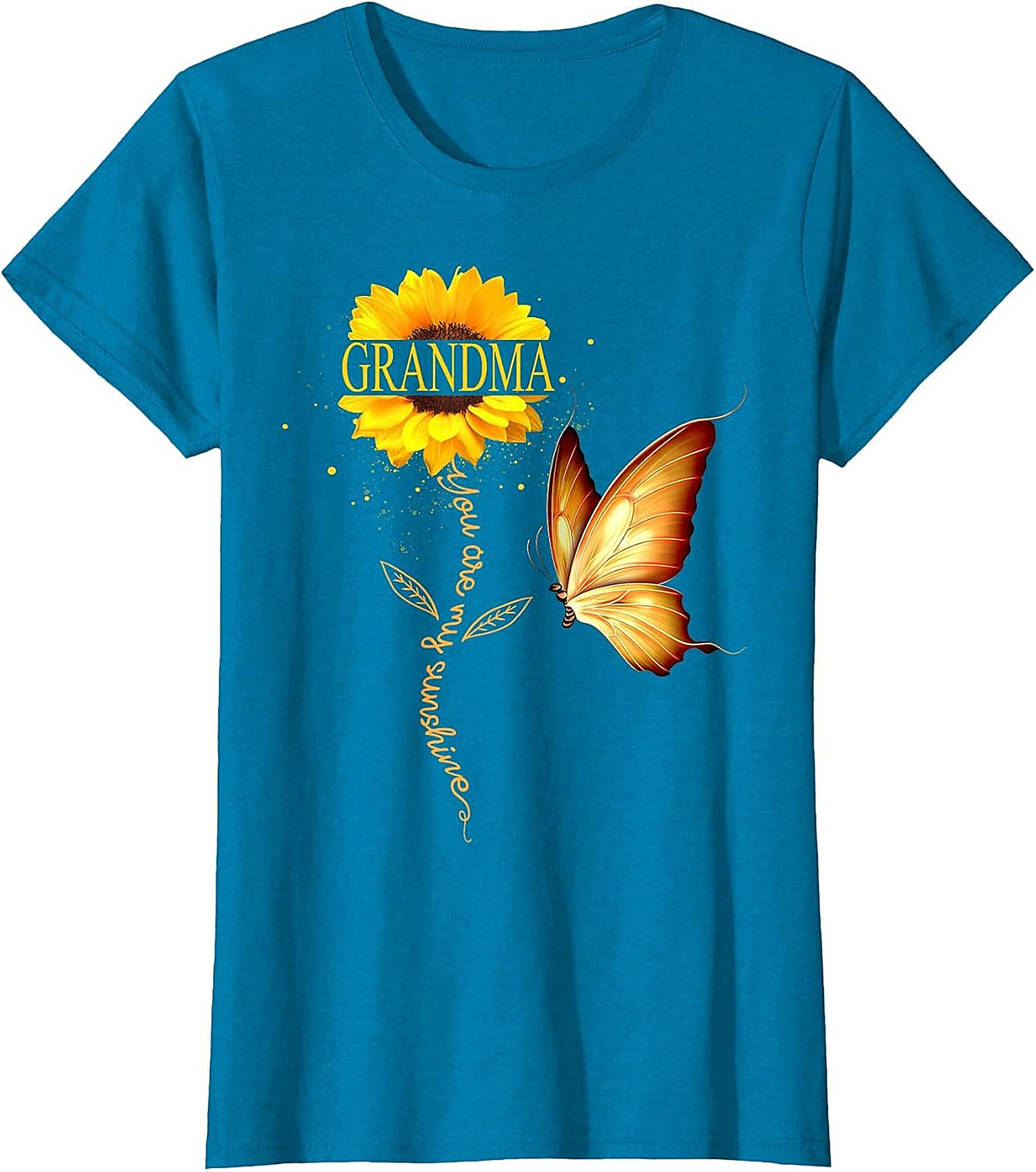 Grandma You Are My Sunshine Sunflower T-Shirt | Floral Gift
