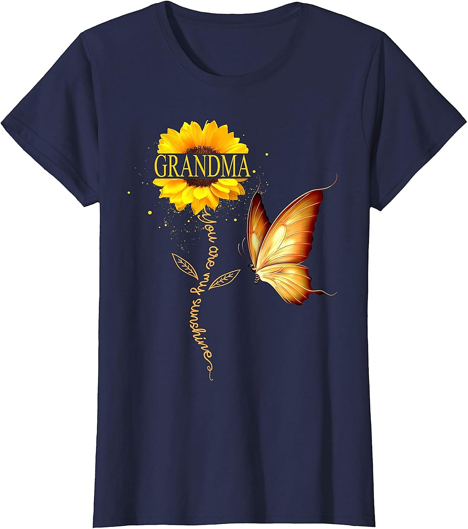 Grandma You Are My Sunshine Sunflower T-Shirt | Floral Gift