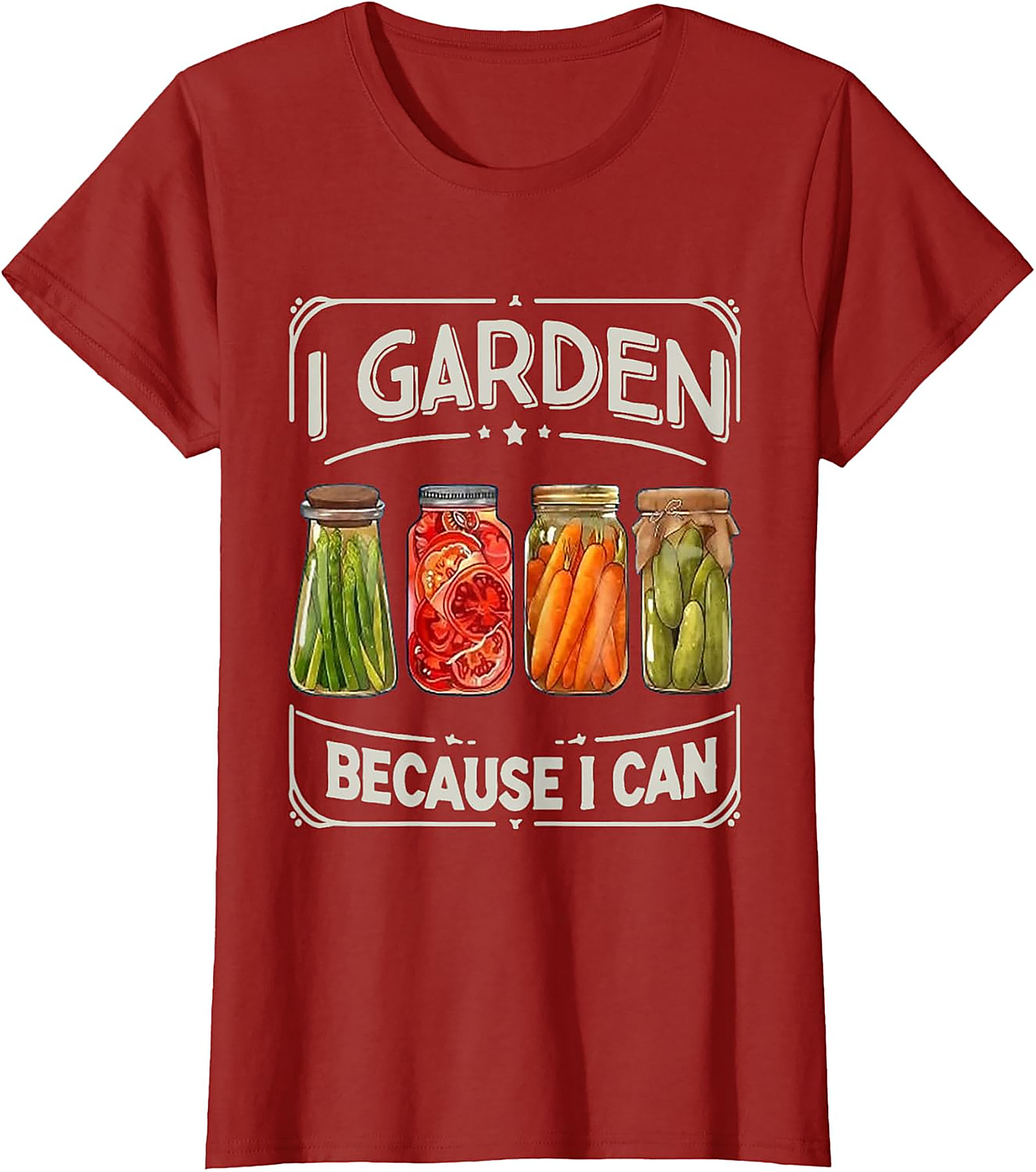  I Garden Because I Can T-Shirt Funny Gardening Graphic Tee