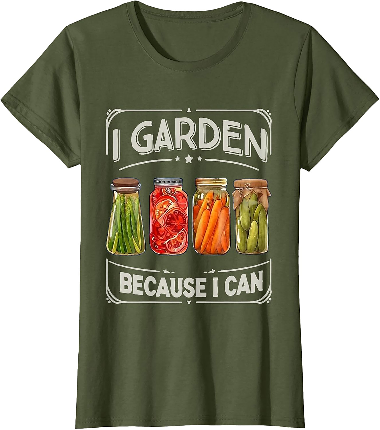  I Garden Because I Can T-Shirt Funny Gardening Graphic Tee