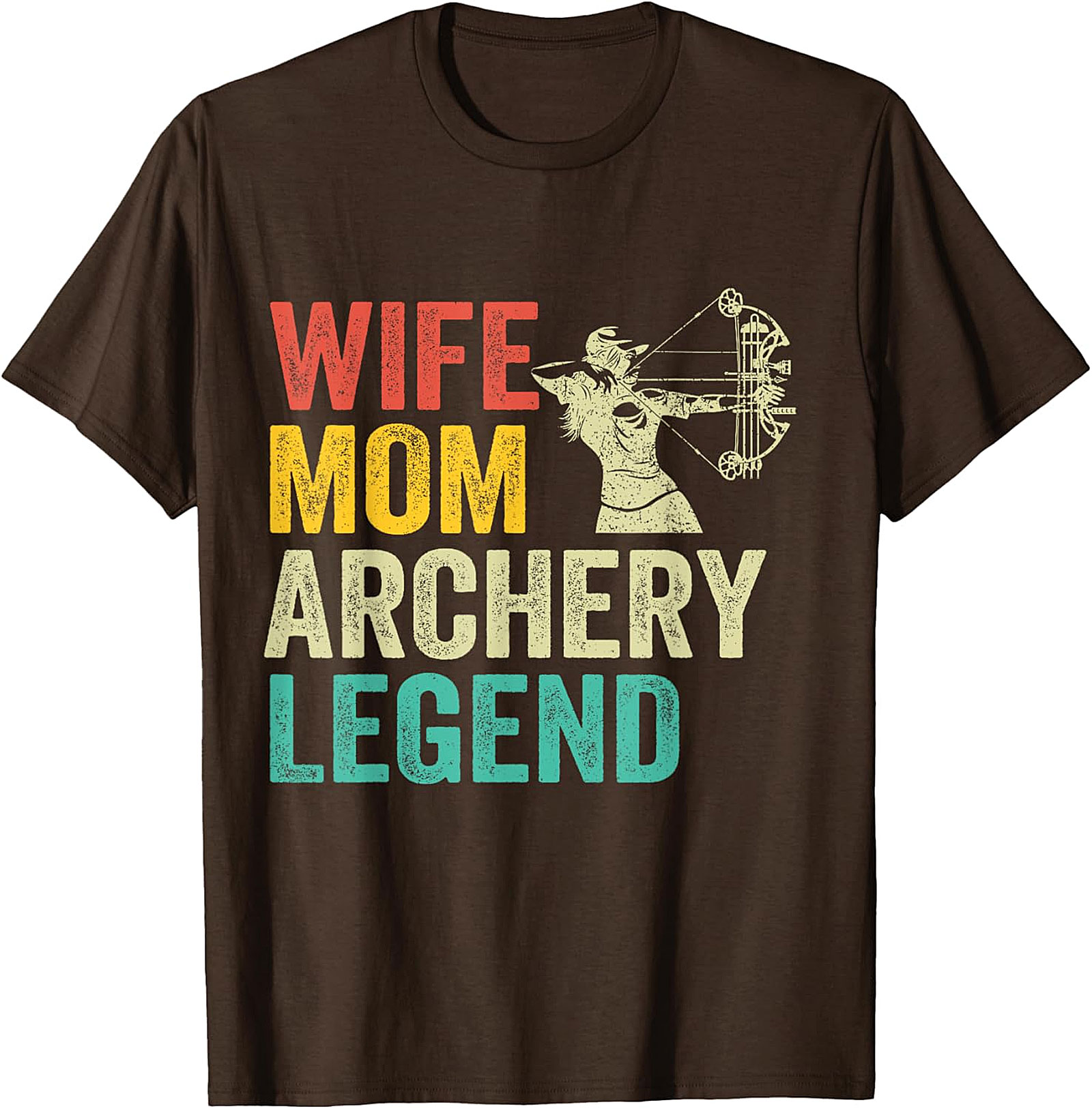 Wife Mom Archery Legend T-Shirt | Vintage Archery Mom Tee