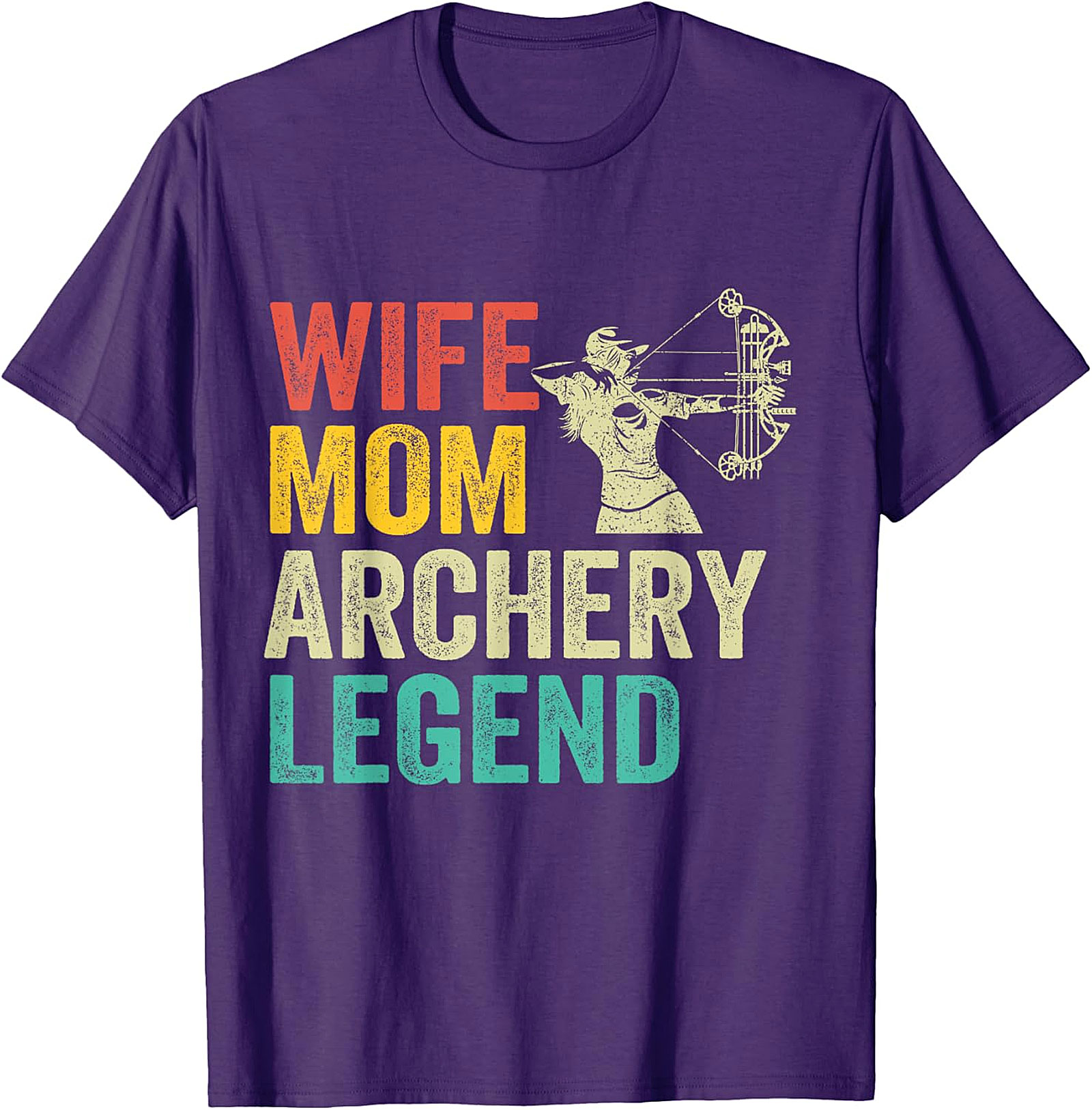 Wife Mom Archery Legend T-Shirt | Vintage Archery Mom Tee