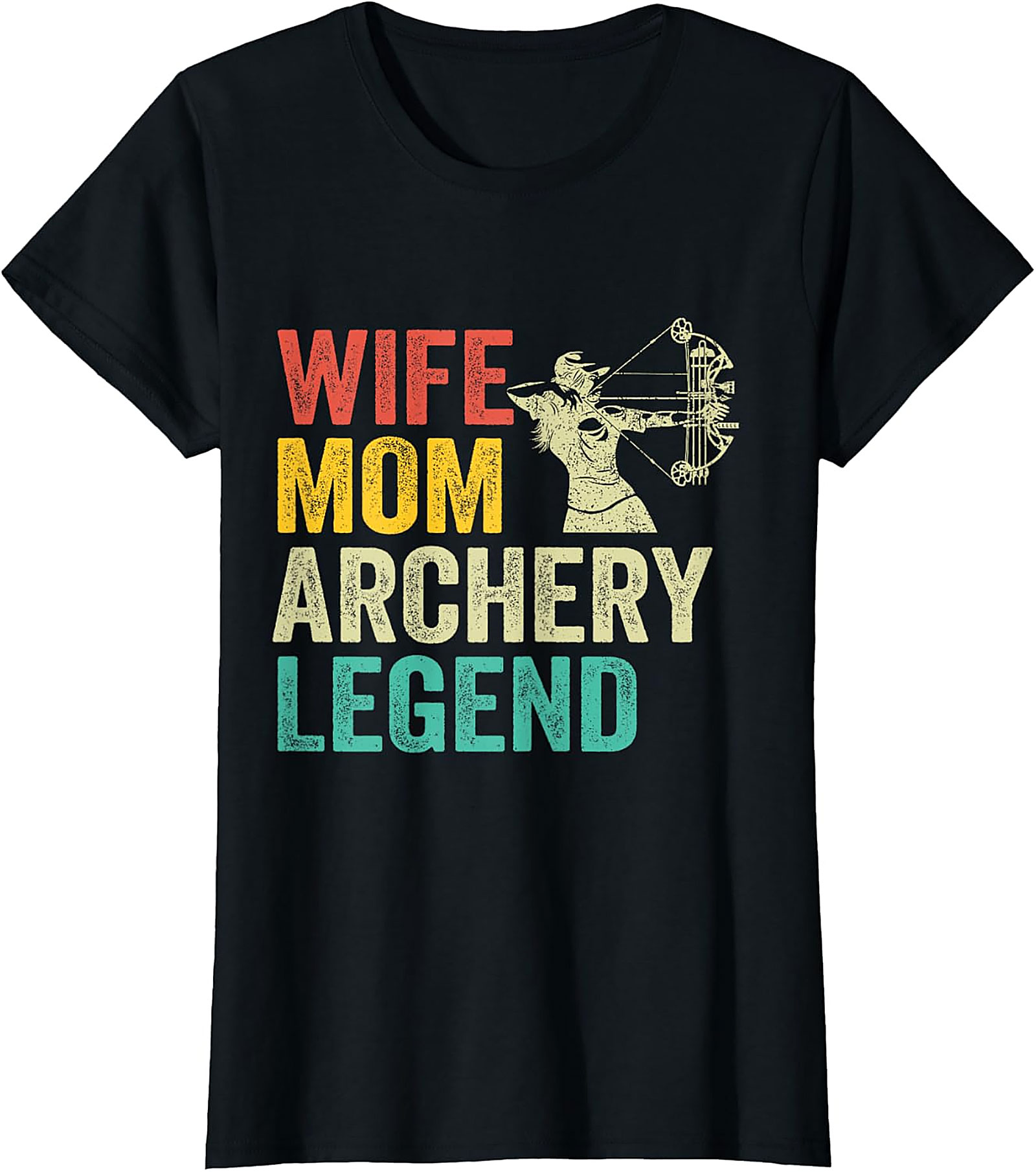Wife Mom Archery Legend T-Shirt | Vintage Archery Mom Tee