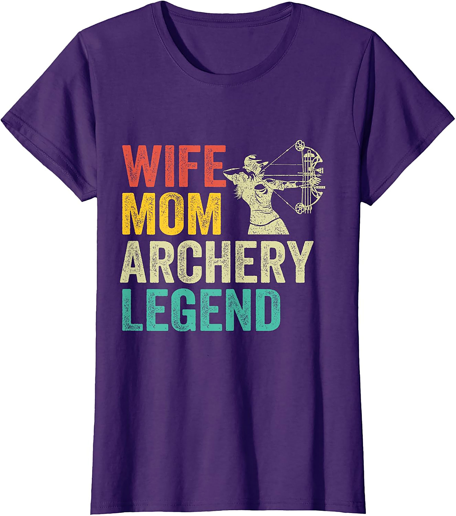Wife Mom Archery Legend T-Shirt | Vintage Archery Mom Tee