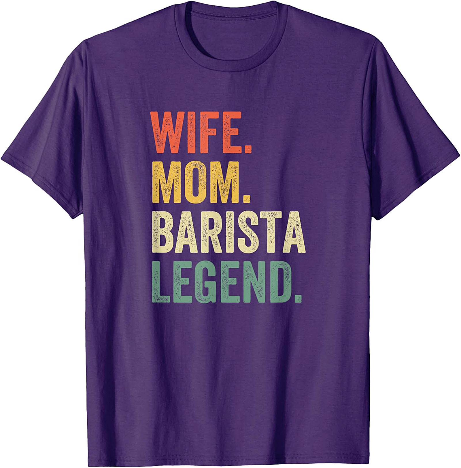Wife Mom Barista Legend T-Shirt - Retro Coffee Lover Tee